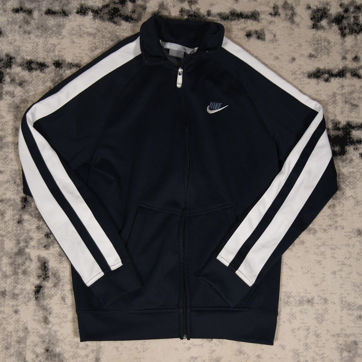 Nike Y2K Nike Navy Tracksuit Jacket Size US S / EU 44-46 / 1 - 1 Thumbnail