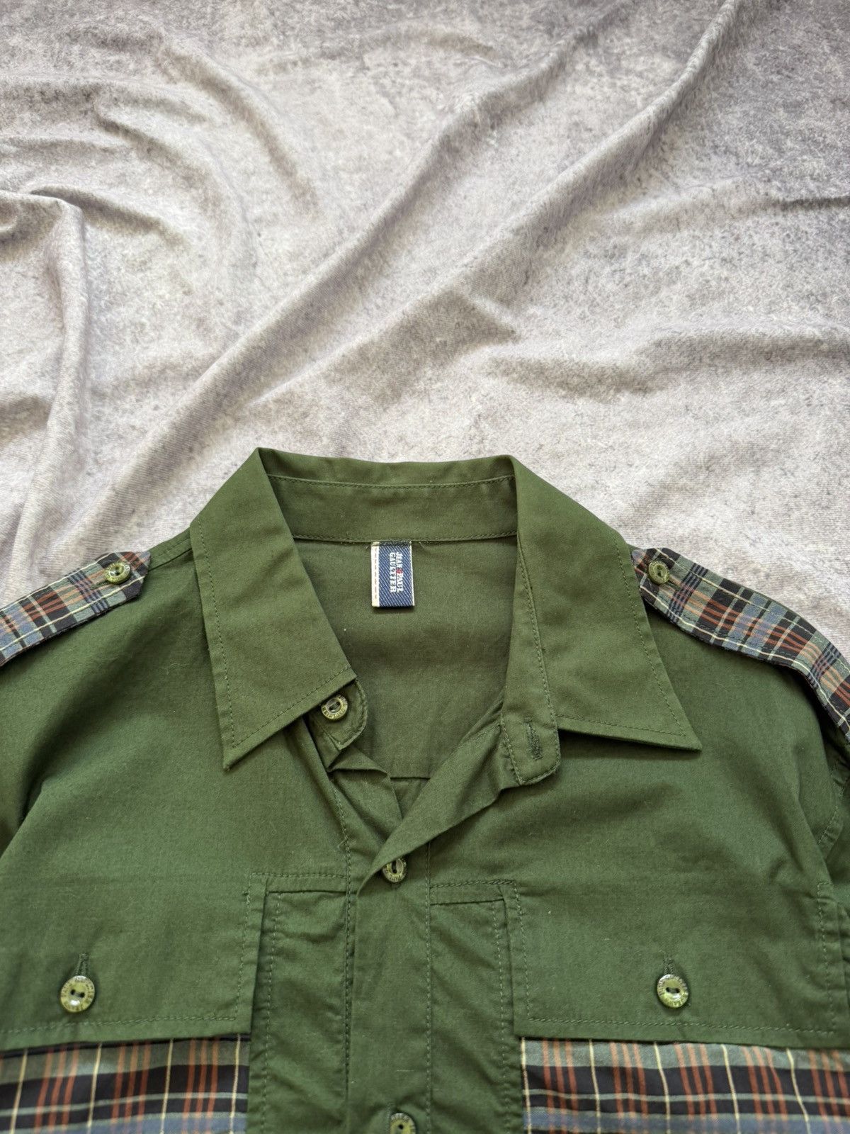 Jean Paul Gaultier 00S Jean Paul Gaultier Green Military Style Shirt Jacket Size US M / EU 48-50 / 2 - 7 Thumbnail