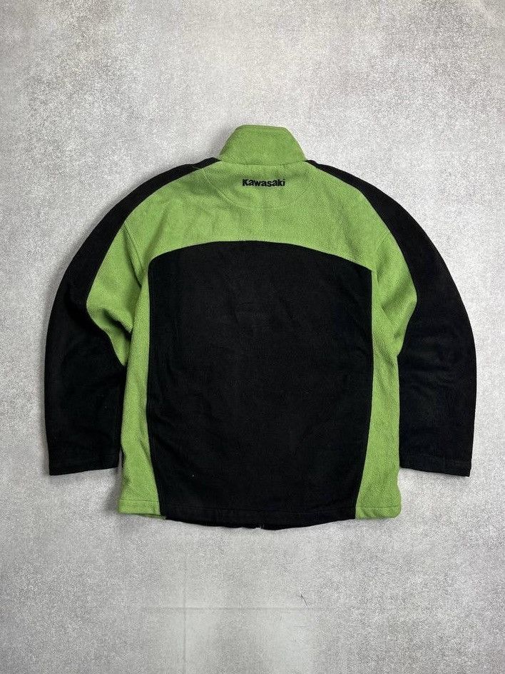 Japanese Brand × Vintage Vintage Kawasaki Moto Fleece Retro Sherpa Zip Jacket L Size US L / EU 52-54 / 3 - 3 Thumbnail