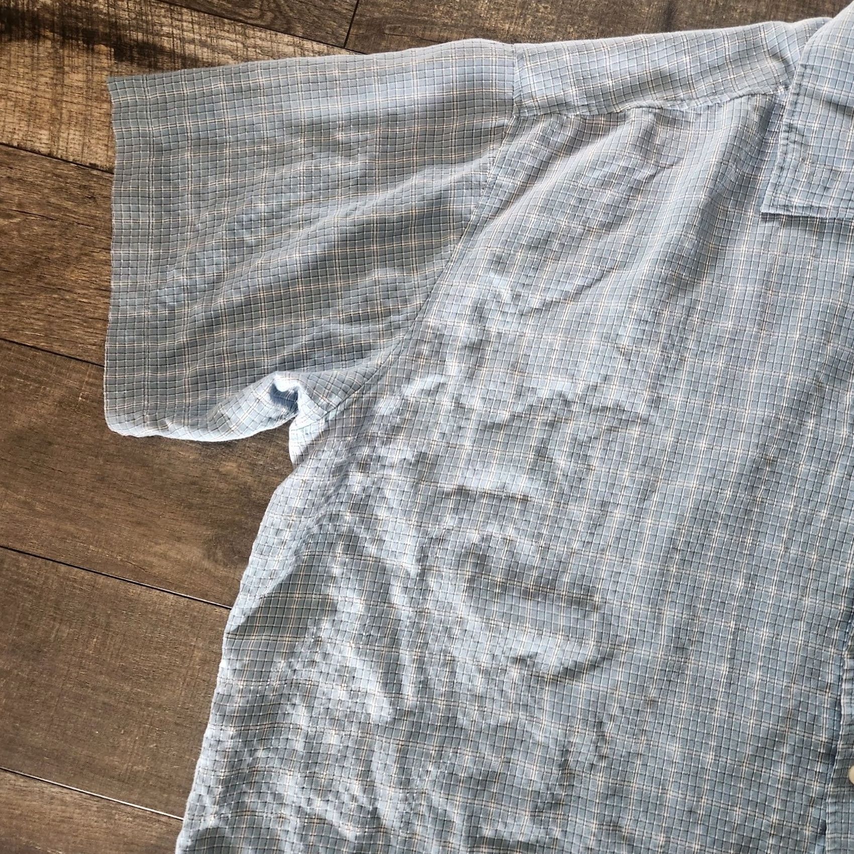 Ocean Pacific OP Ocean Pacific Shirt Mens 3XL Blue Rayon Blend Short Sleeve Button Textured Size US XXL / EU 58 / 5 - 4 Thumbnail