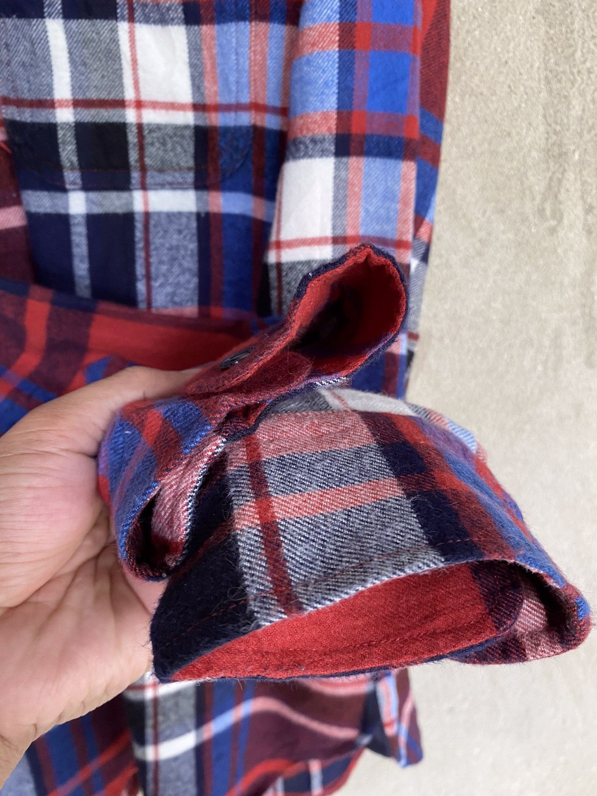 Vintage Japanese Brand Green Label Relaxing Flannel Shirt Size US M / EU 48-50 / 2 - 6 Thumbnail