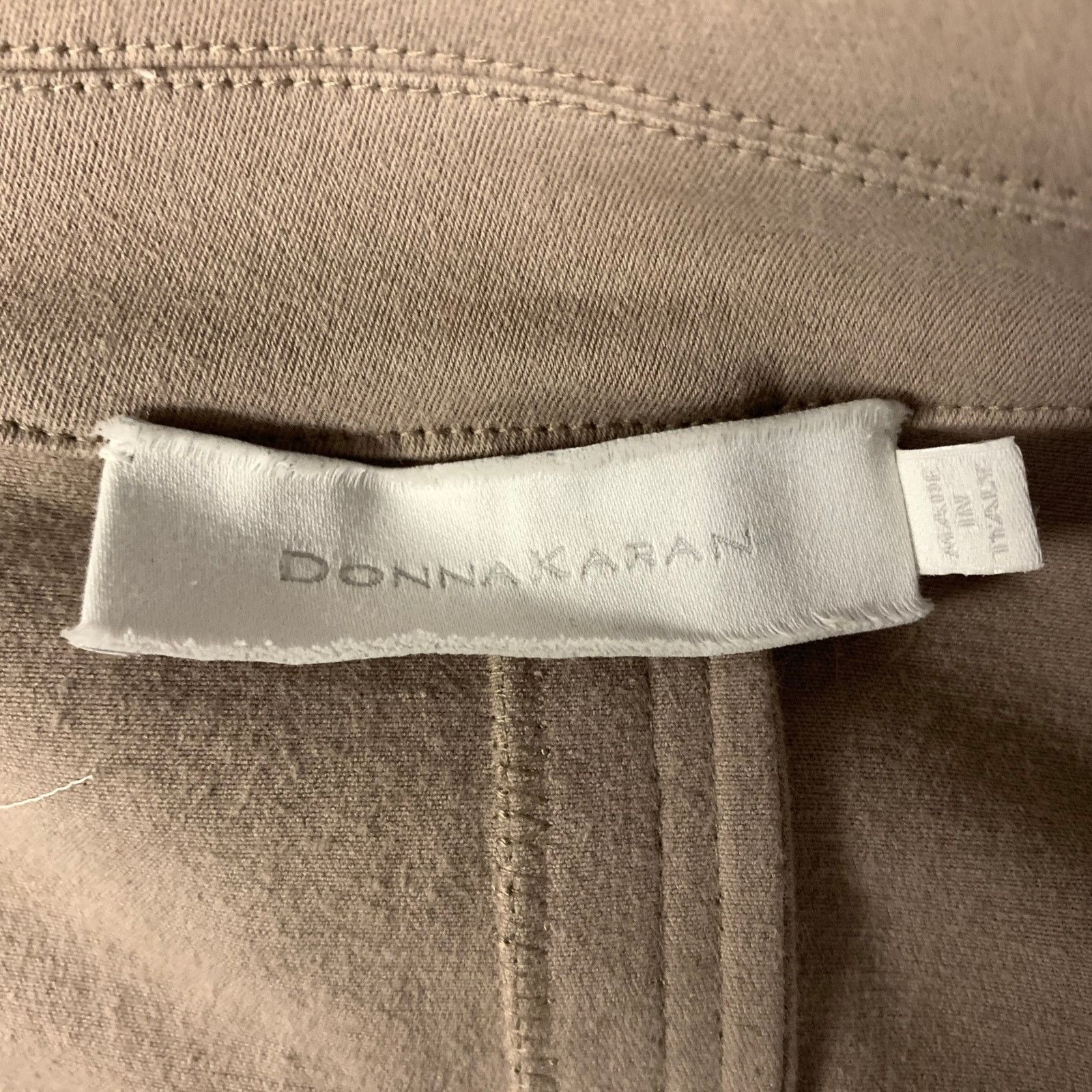 Donna Karan DONNA KARAN Size 8 Beige Cotton Blend Mock Collar Jacket Size M / US 6-8 / IT 42-44 - 7 Thumbnail