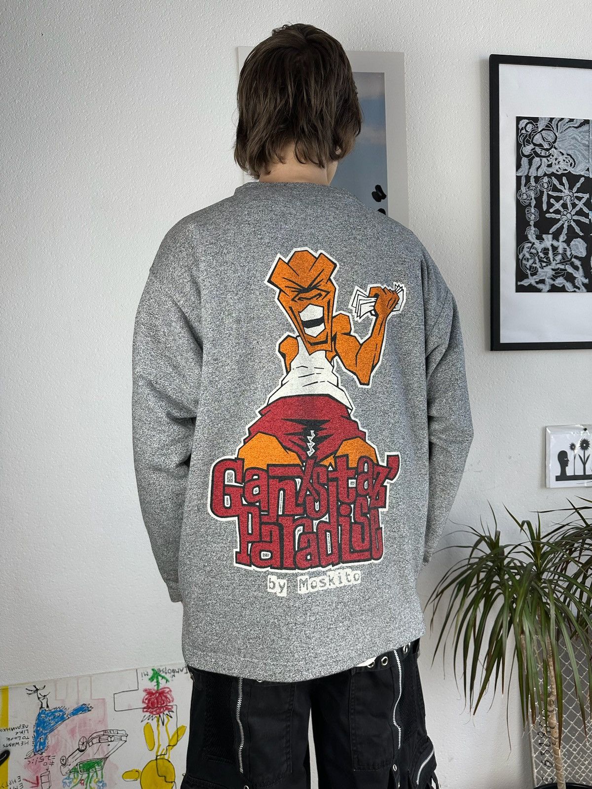 Rap Tees × Vintage Vintage gangster techno Skateboarding Rap Graffiti Size US M / EU 48-50 / 2 - 7 Thumbnail