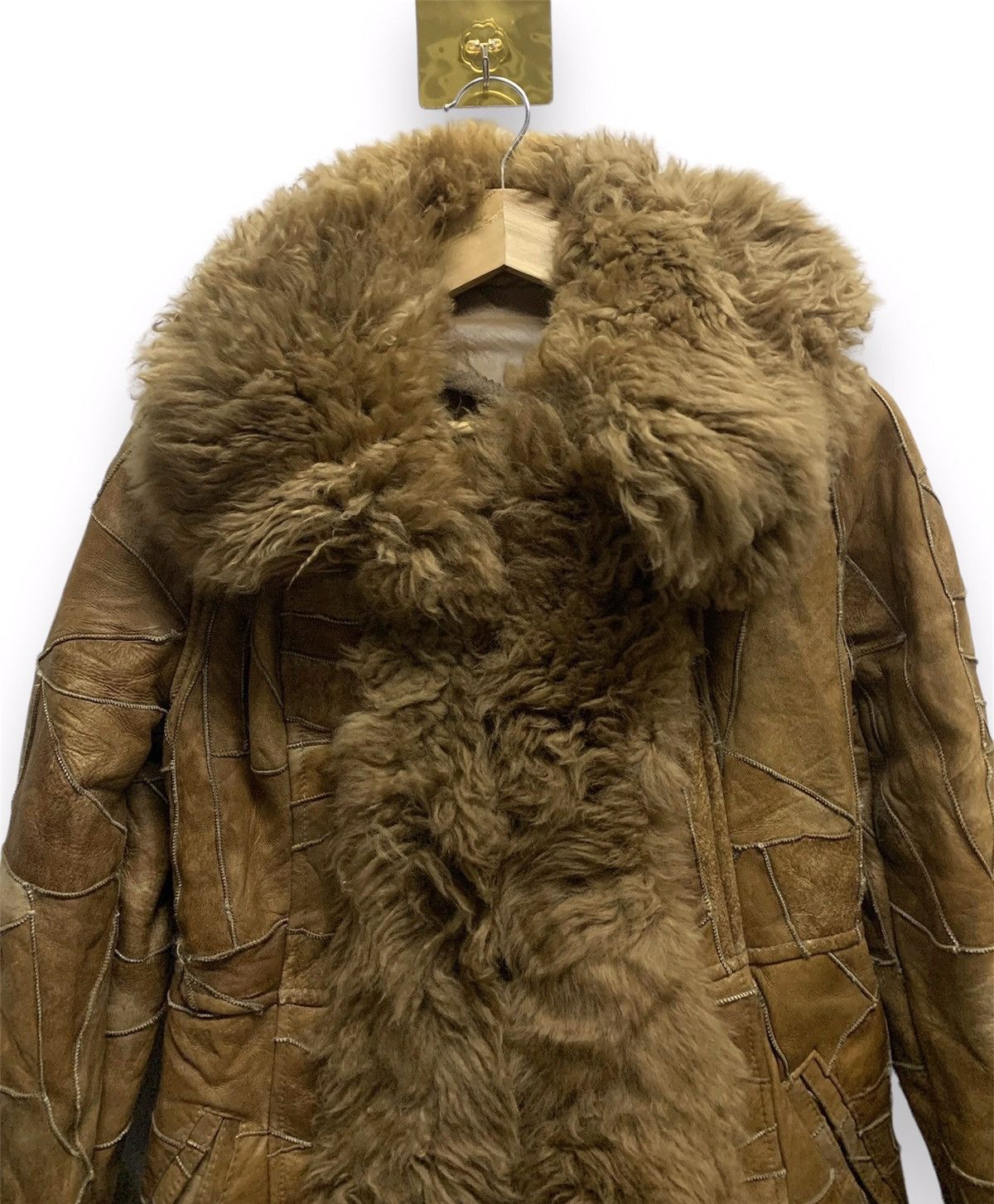 If Six Was Nine Vintage Patchwork Shearling Sheepskin Coat Size M / US 6-8 / IT 42-44 - 3 Thumbnail