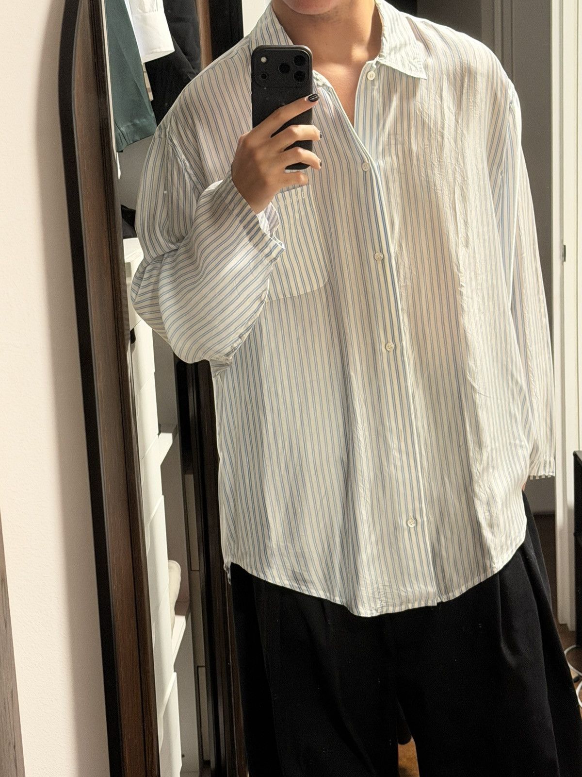Balenciaga 1600$ BALENCIAGA SILKY POPLIN FABRIC SHIRT Size US L / EU 52-54 / 3 - 4 Thumbnail