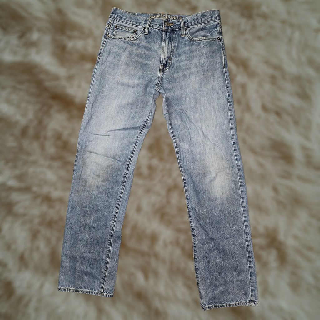 American Eagle Outfitters American Eagle Outfitters Relaxed Straight Jeans Mens 32x34 Light Wash Denim Blue 5-Pocket Size US 32 / EU 48 - 1 Thumbnail