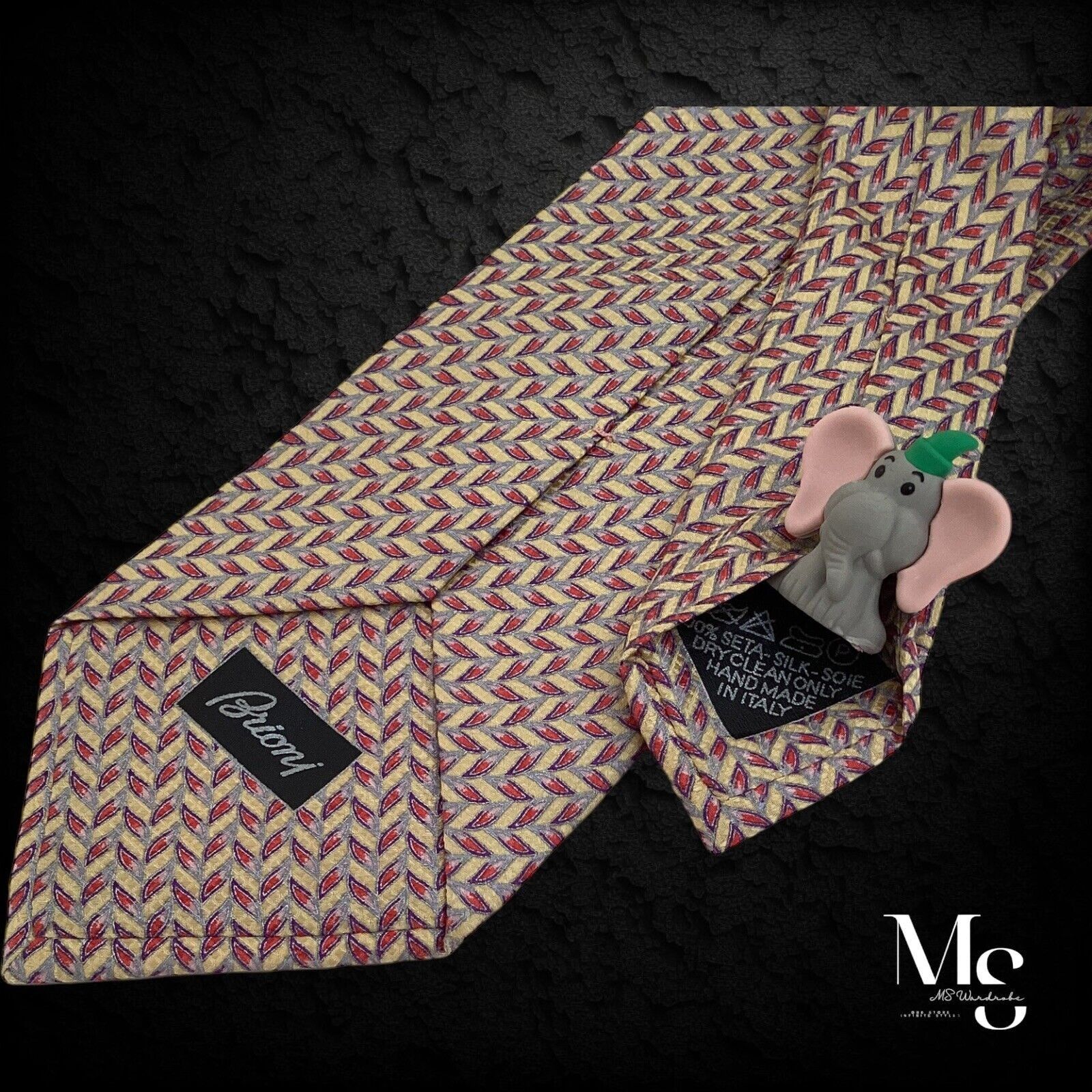 Brioni BRIONI XL Red Gold Geometric Luxury Silk Tie H.Made In Italy Size ONE SIZE - 4 Thumbnail