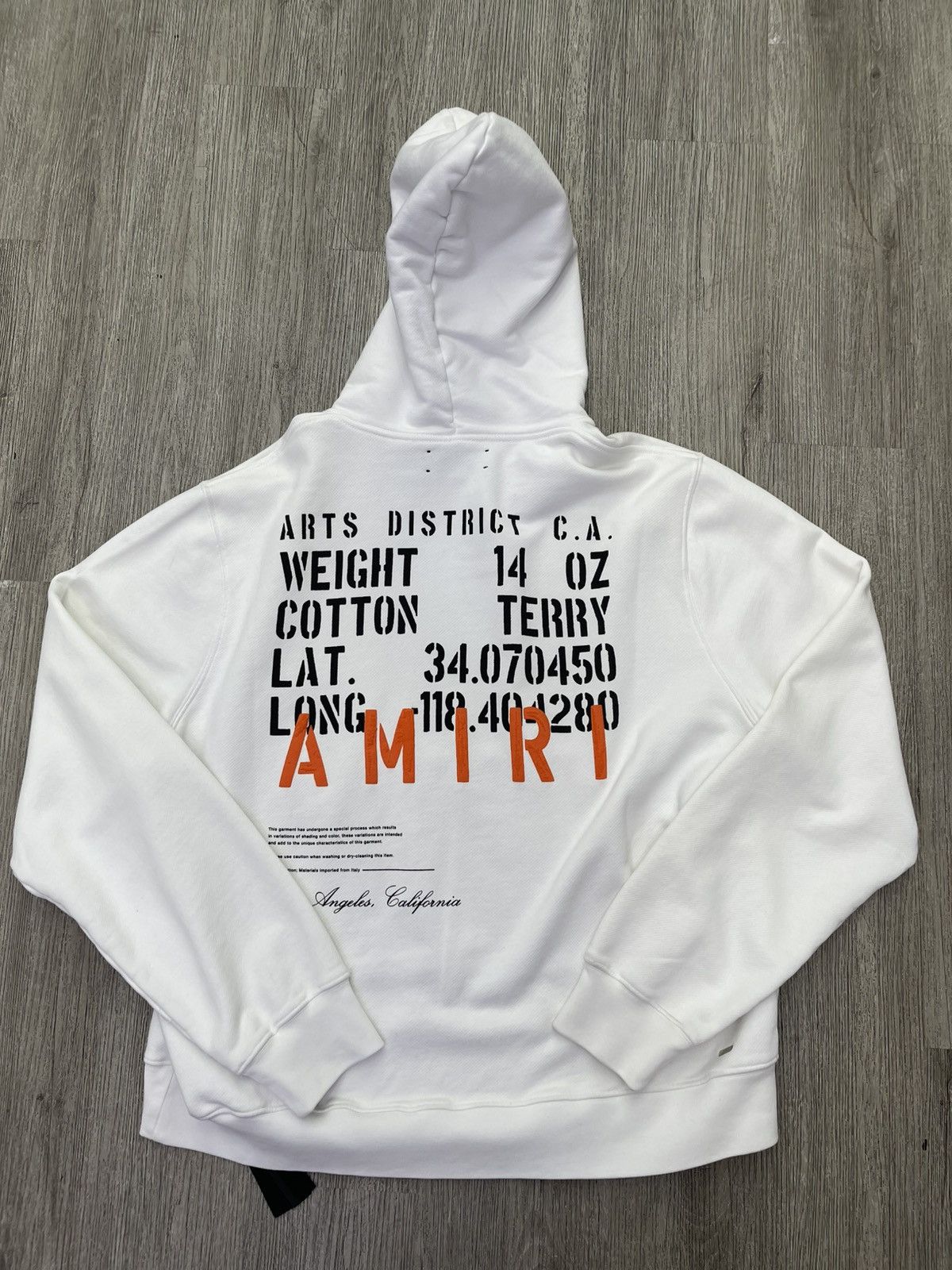 Amiri Amiri military Specs hoodie (white/orange) Size US XL / EU 56 / 4 - 2 Thumbnail