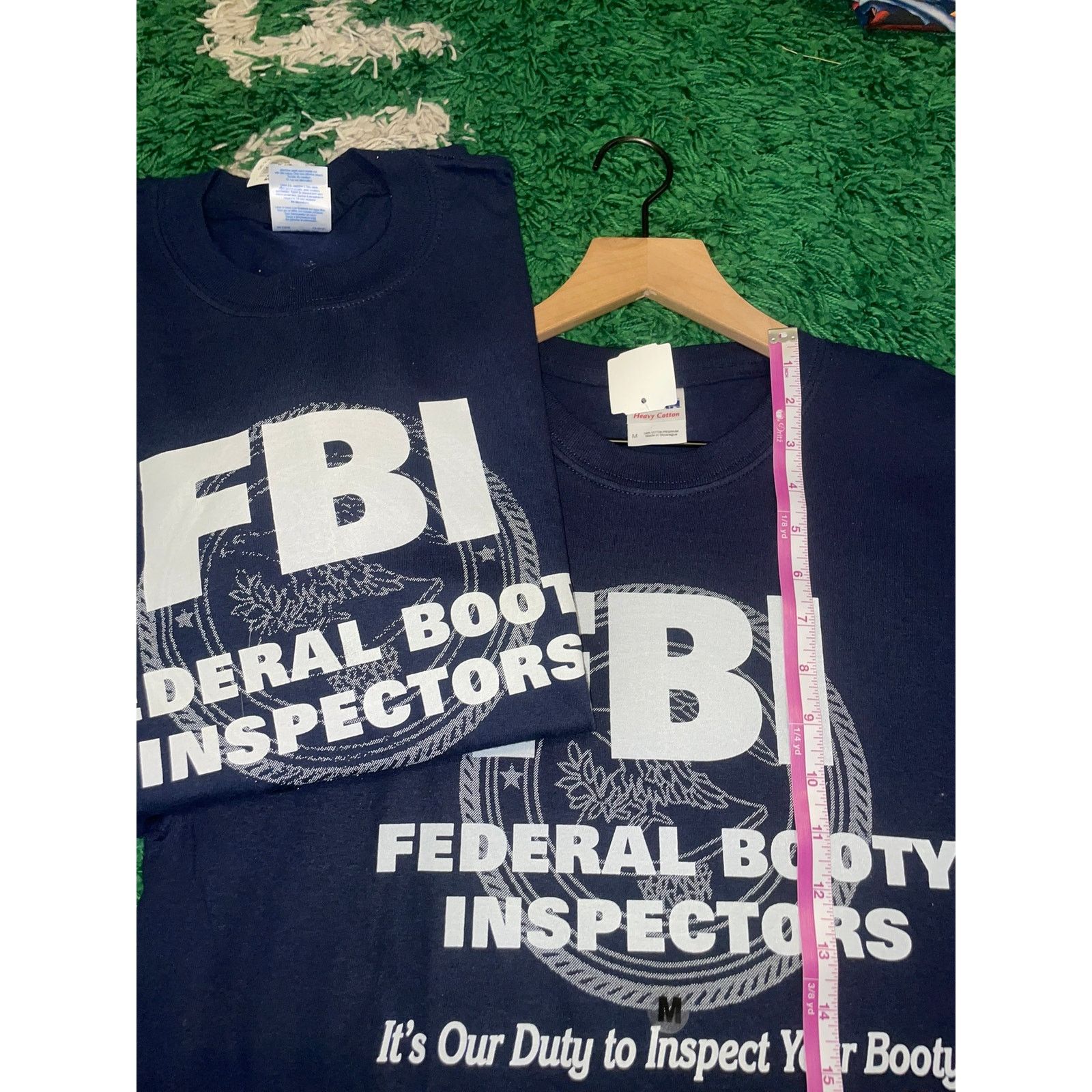 Gildan Y2K FBI Federal Booty It's Our Duty Blue Humor Joke Shirt M Size US M / EU 48-50 / 2 - 9 Thumbnail