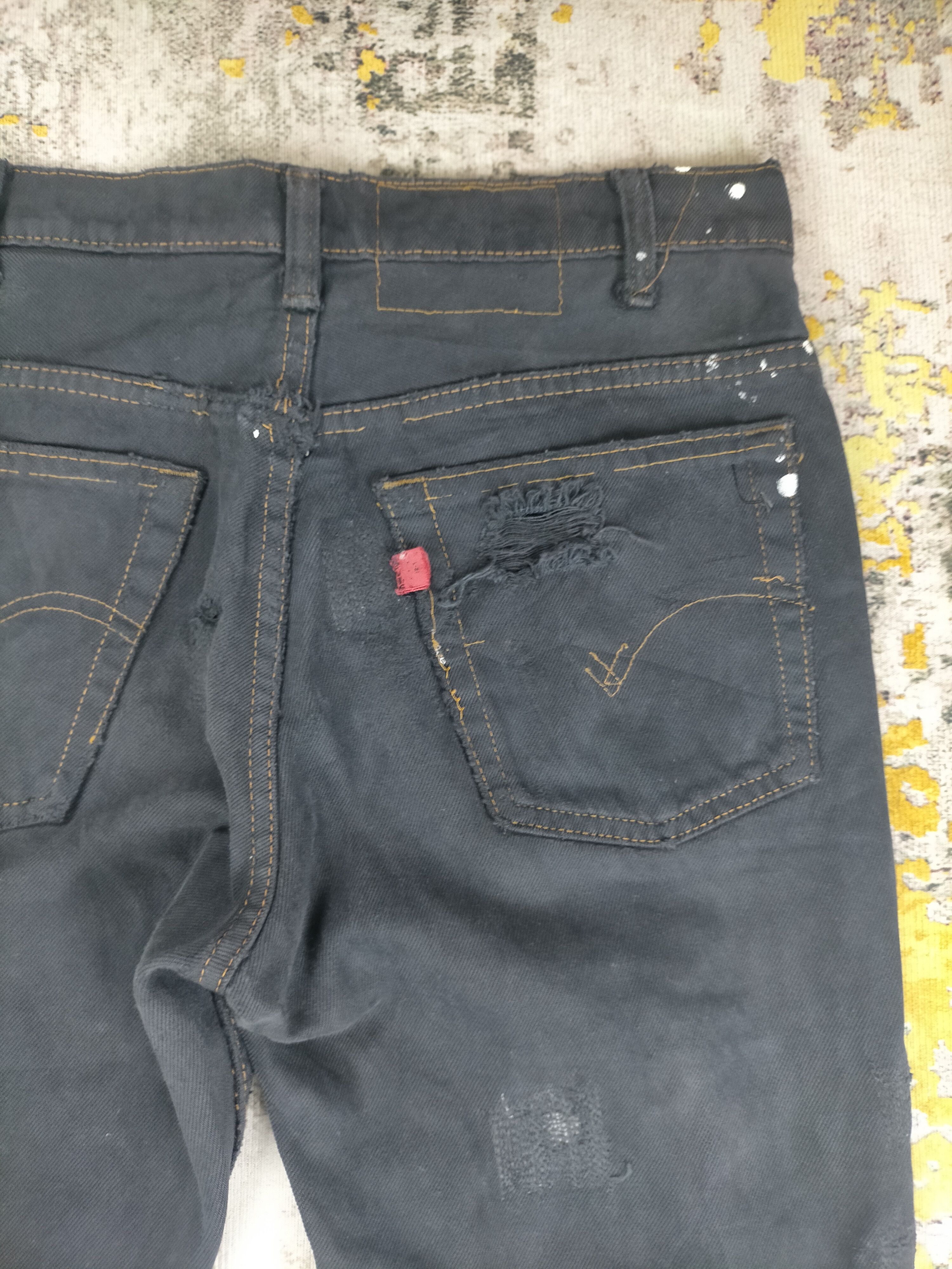 Levi's Rare 80s Levis 517 Trashed Splatter Distressed Flare Jeans Size US 30 / EU 46 - 9 Thumbnail