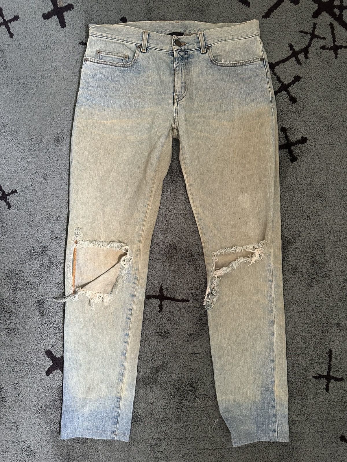 Saint Laurent Paris Saint Laurent Slimane 2015 Crash Denim Size US 32 / EU 48 - 1 Thumbnail