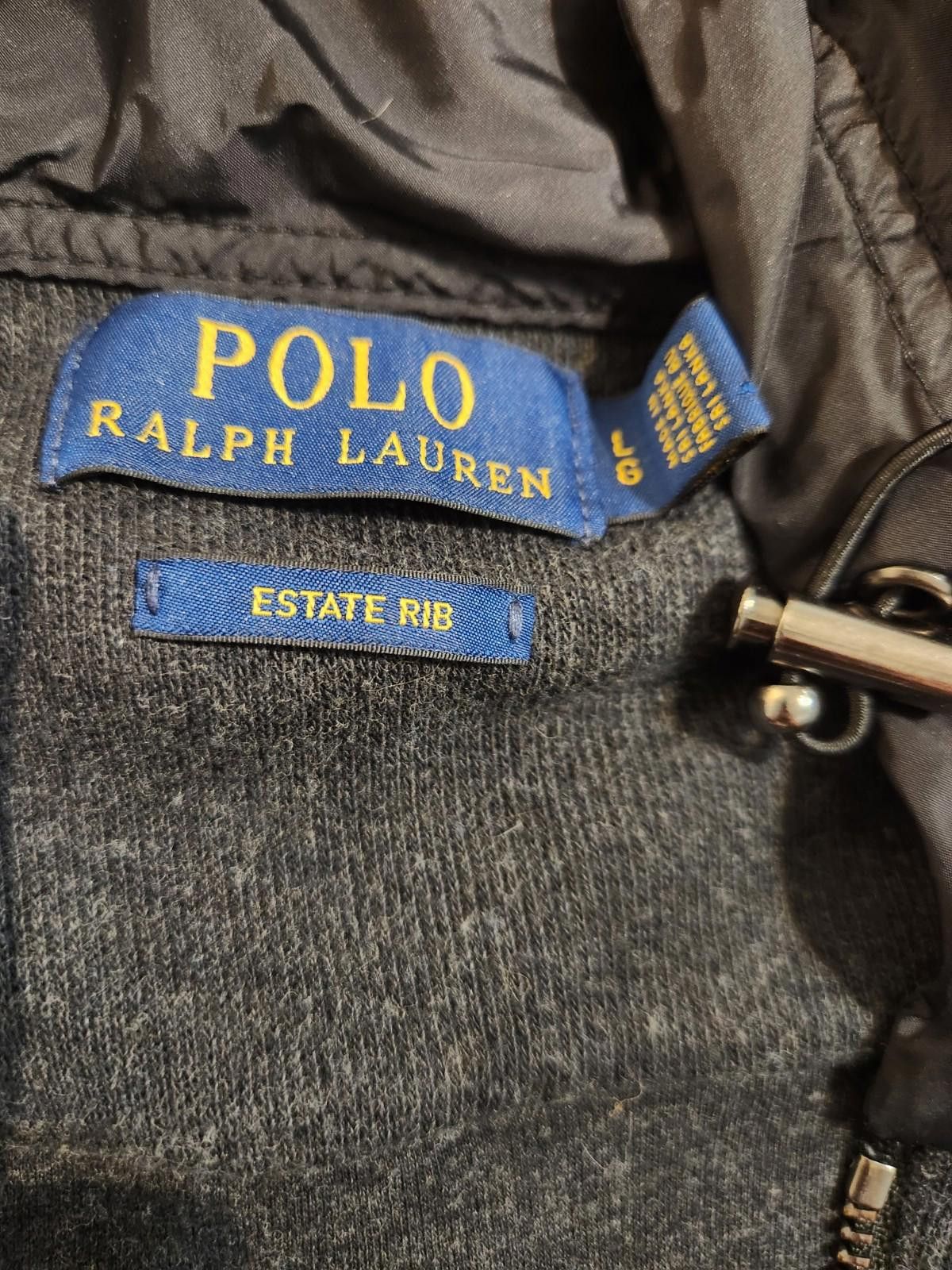 Polo Ralph Lauren Vintage Polo Ralph Lauren Zip Up Hoodie Dark Gray Men's L Size US L / EU 52-54 / 3 - 3 Thumbnail