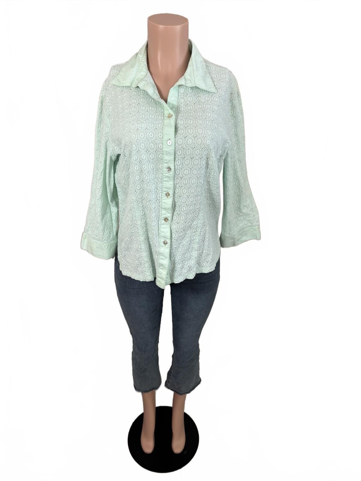 Other Fresh Produce Mint Green Eyelet Spring Boho top. M Size M / US 6-8 / IT 42-44 - 2 Thumbnail