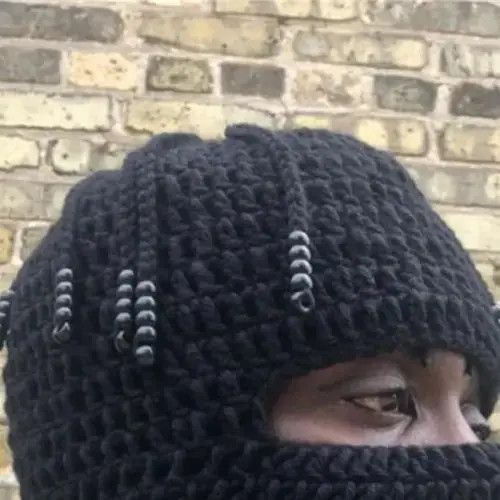 Other Knit Balaclavas Black Tass Beanies Hat Size ONE SIZE - 3 Thumbnail