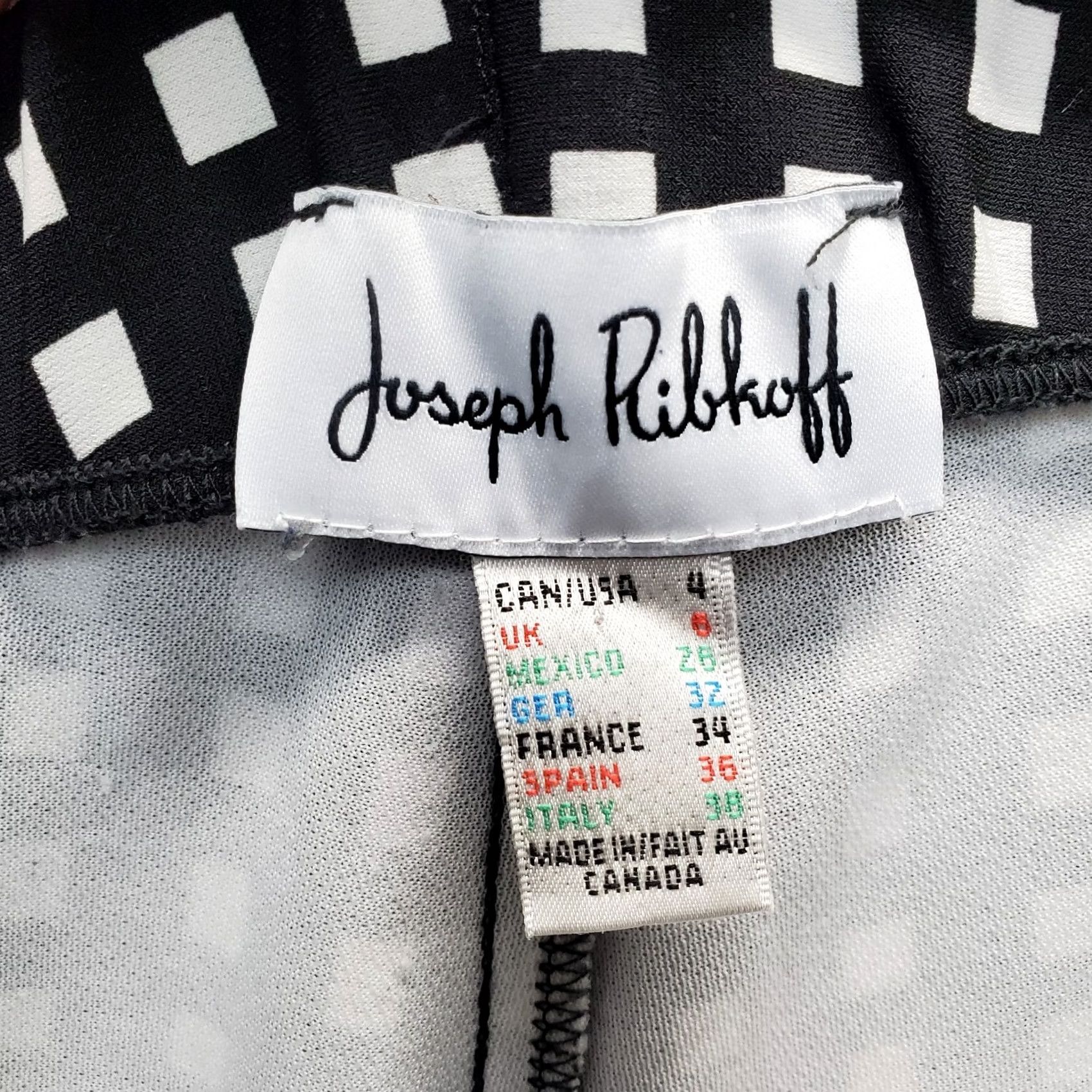 Joseph Ribkoff Joseph Ribkoff Womens 4 Multicolor Check Stretch Ankle Pants Zip Front Size 27" / US 4 / IT 40 - 7 Thumbnail
