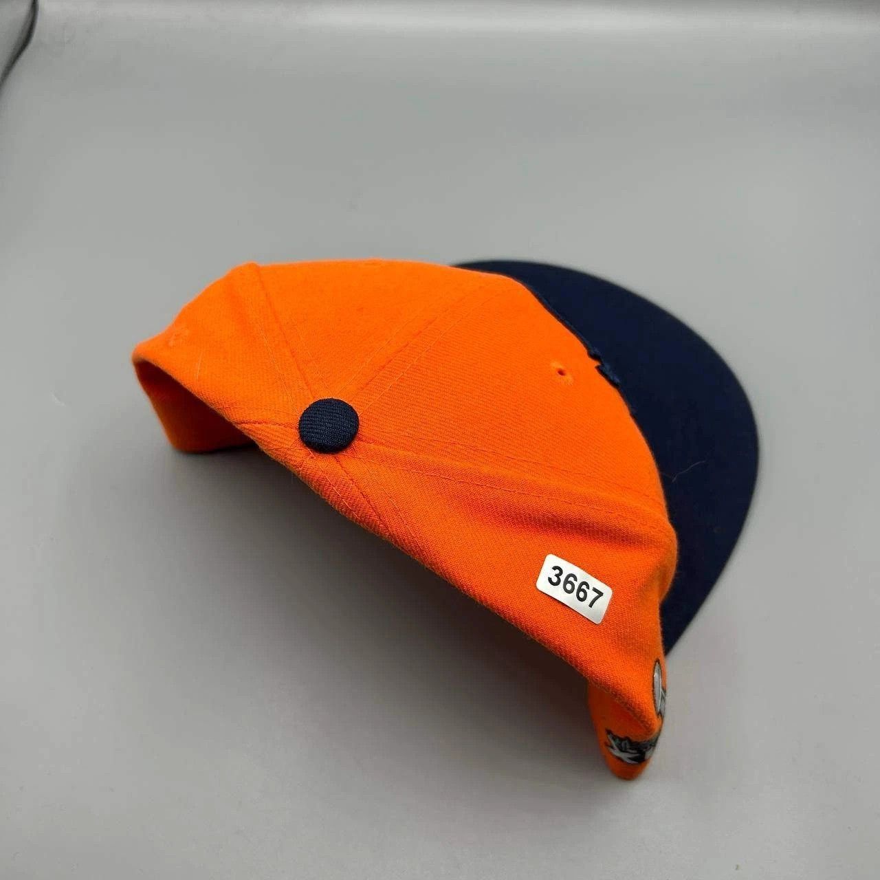 New Era Denver Broncos Hat Men 7 3/8 Orange Navy Embroidered Fitted Size ONE SIZE - 8 Thumbnail
