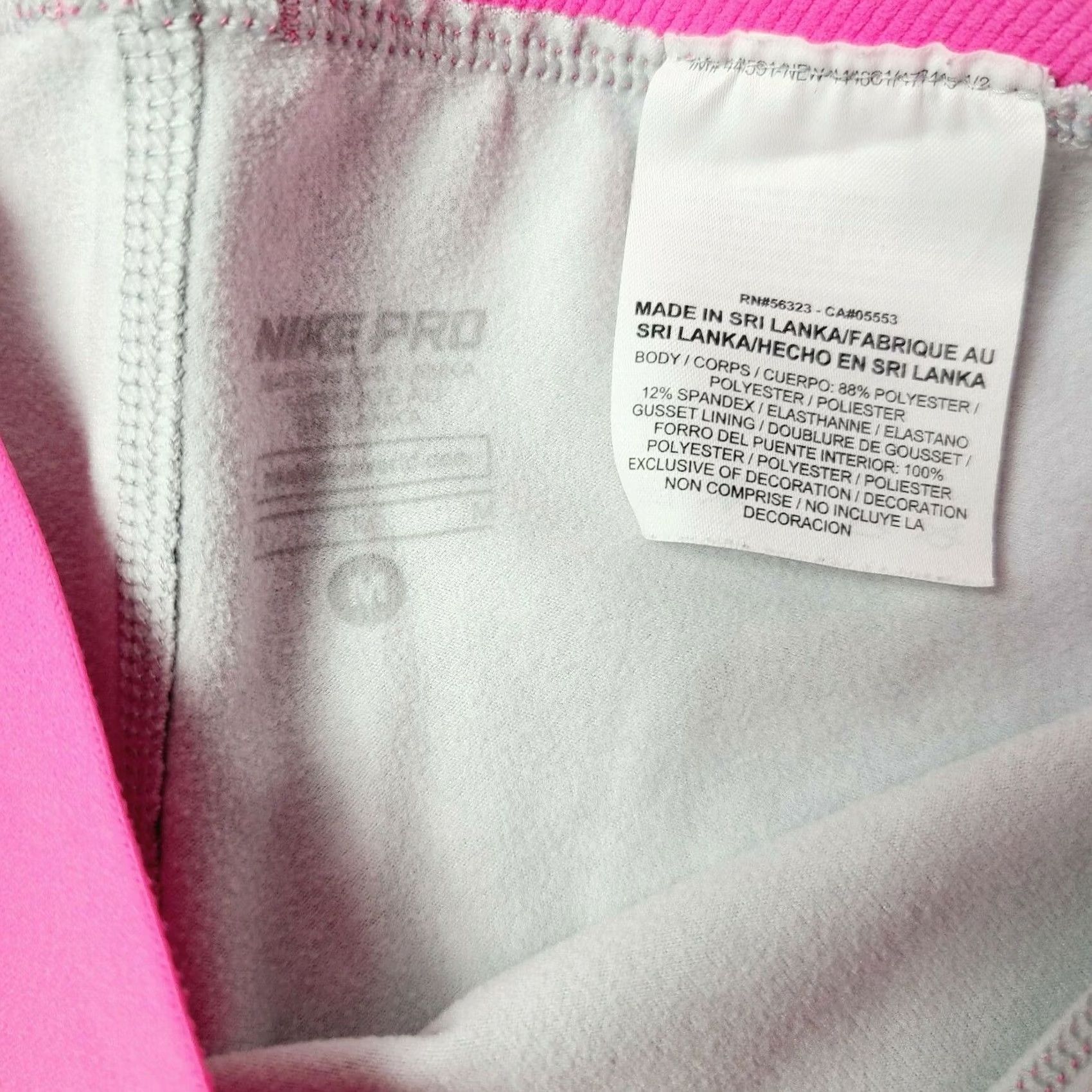 Nike Nike Pro Active Leggings Women Size M Black Pink Training Yoga Pants Size 32" / US 10 / IT 46 - 4 Thumbnail