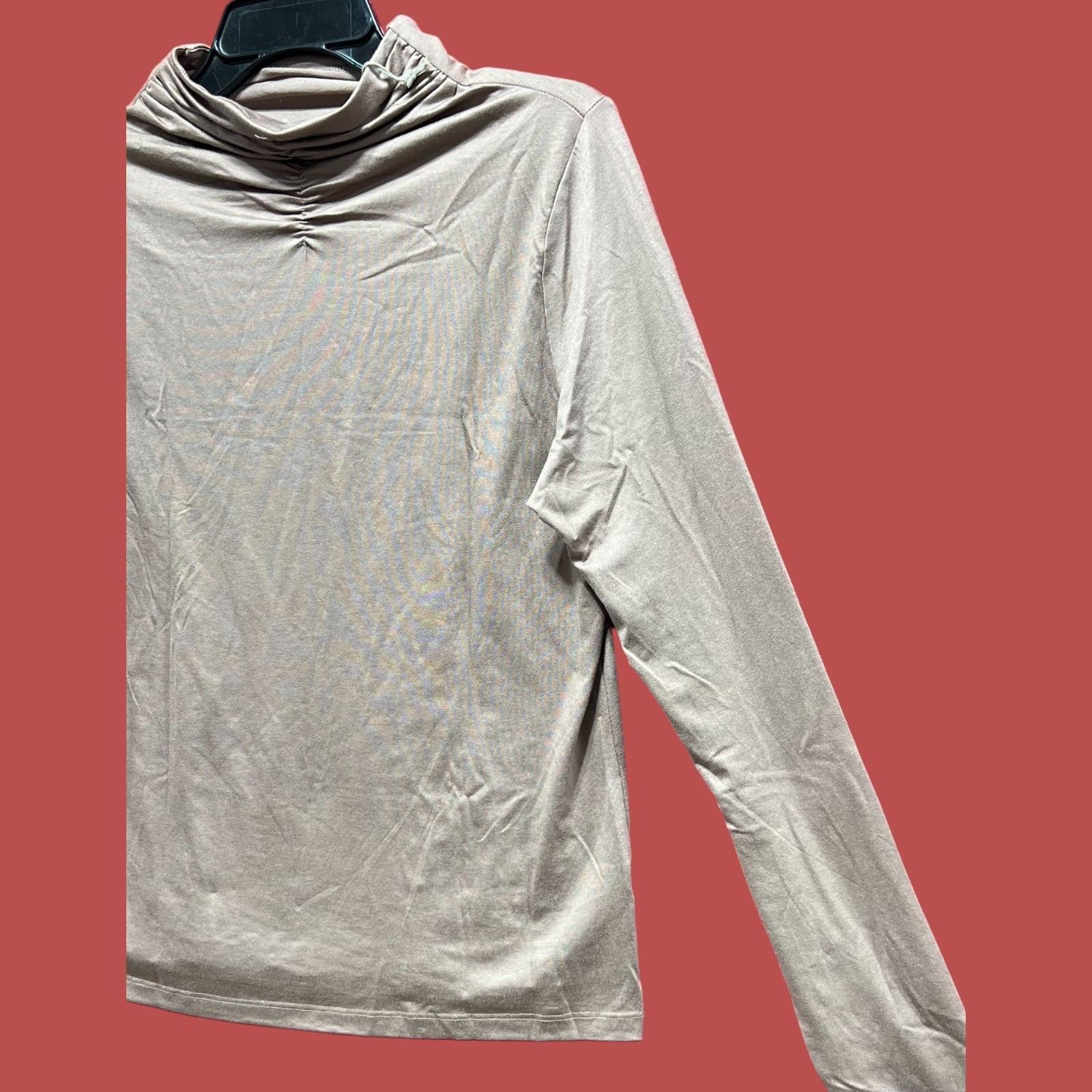 Other A New Day - Women's Long Sleeve Mock Turtleneck T-Shirt - Br Size M / US 6-8 / IT 42-44 - 13 Thumbnail