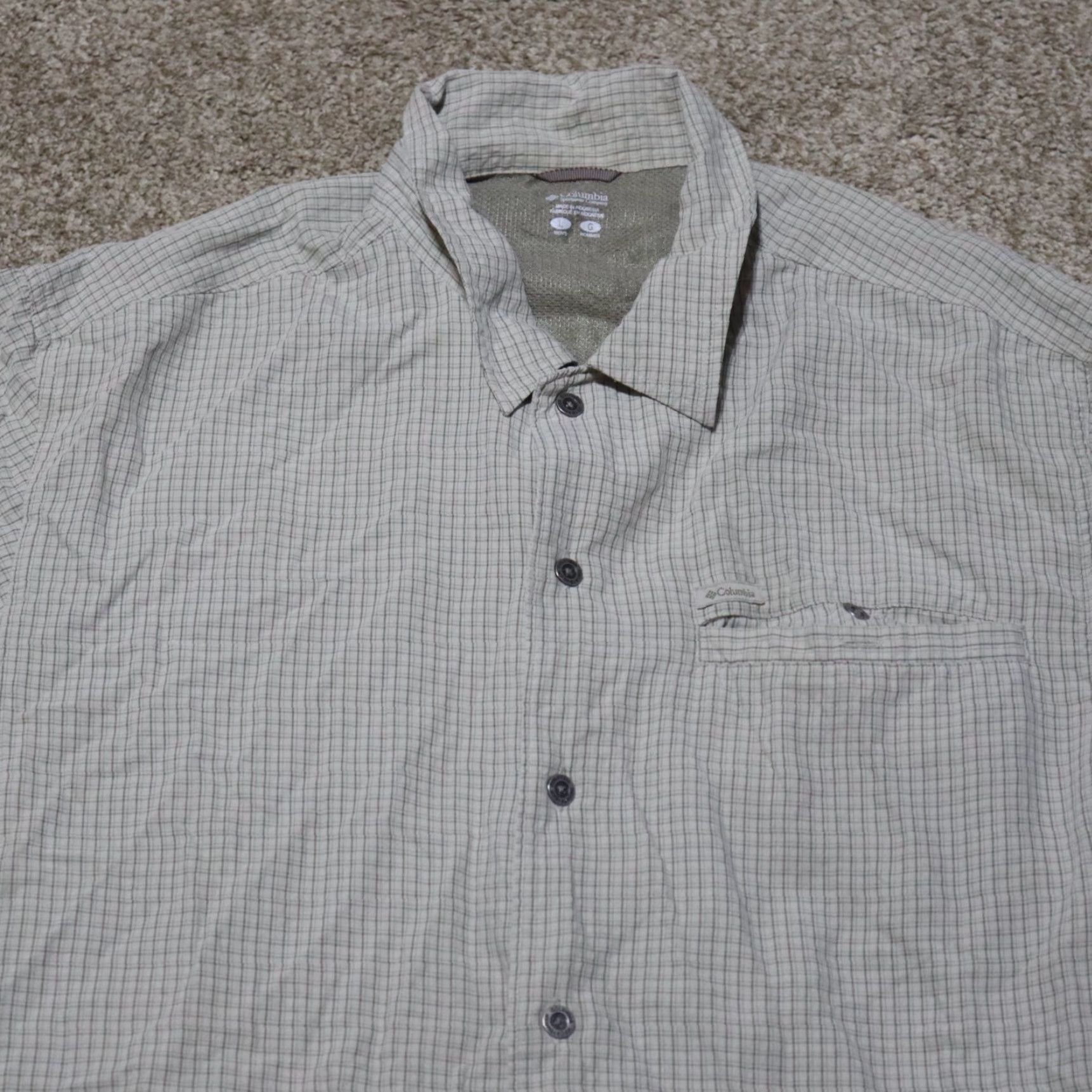 Vintage Columbia Shirt Button-Down Short Sleeve PFG Fishing Men’s Size L Brown Solid 2010s Mens Size US 33 - 2 Thumbnail