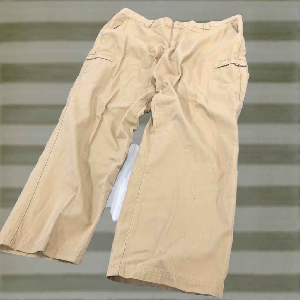 Vintage LL Bean Mens Natural Fit Khaki Cargo Pants Tan Hiking Work Casual 42/32 Size US 42 / EU 58 - 1 Thumbnail