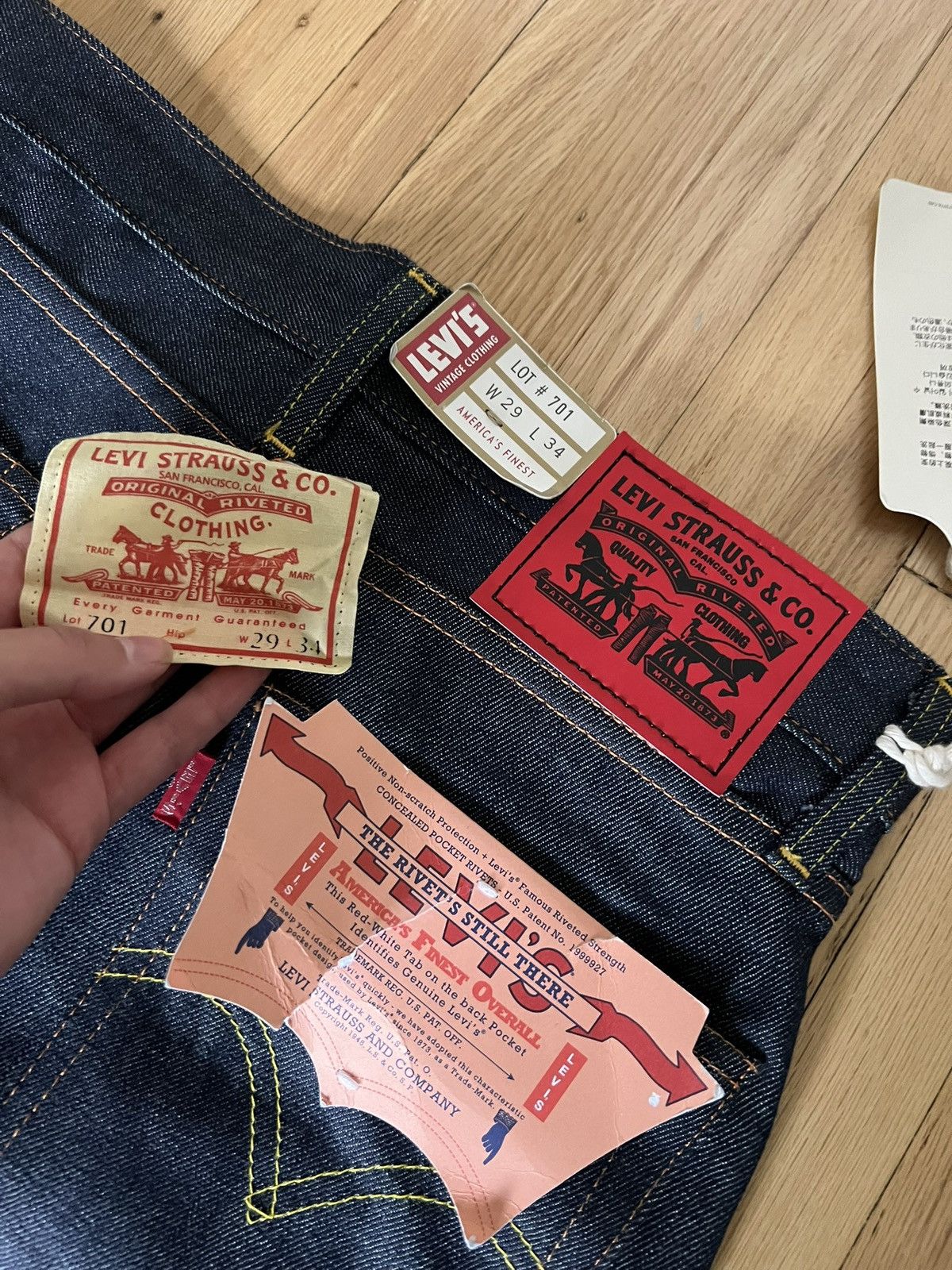 Levi's Women’s High Waisted Raw Denim from Japan Size 29" - 4 Thumbnail
