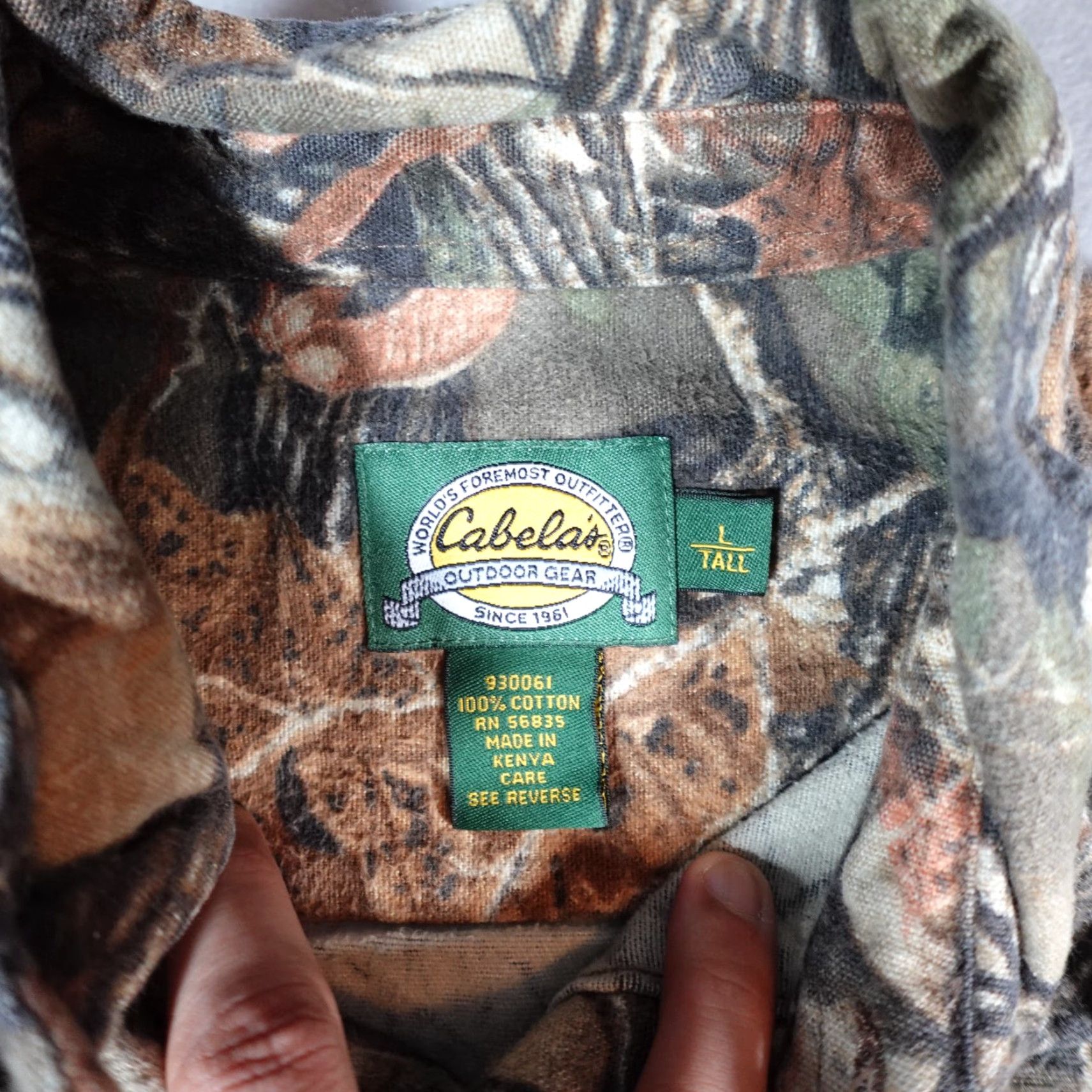 Vintage Cabela's Men’s LT Camouflage 3D Camo Button Shirt Outdoors Casual Workwear Cotton Tall Size Size US L / EU 52-54 / 3 - 4 Thumbnail