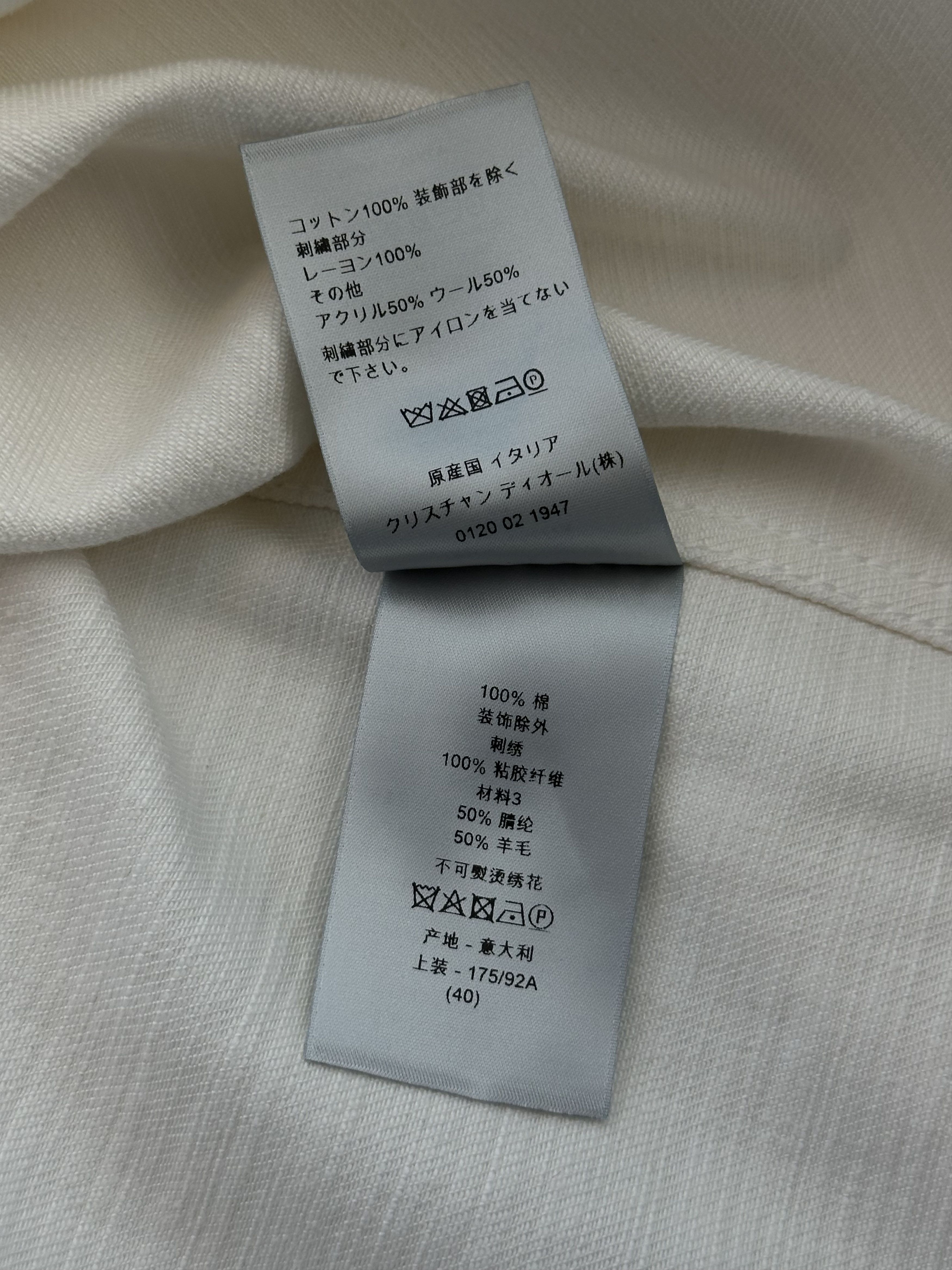 Dior Dior Stussy Cream & Red Ox Logo Denim Button Up Shirt Size US L / EU 52-54 / 3 - 5 Thumbnail