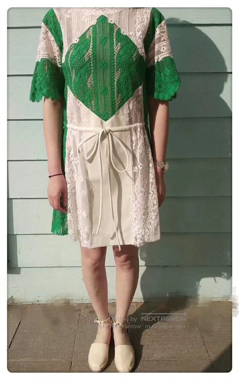Valentino Valentino Green lace dress Size S / US 4 / IT 40 - 3 Thumbnail