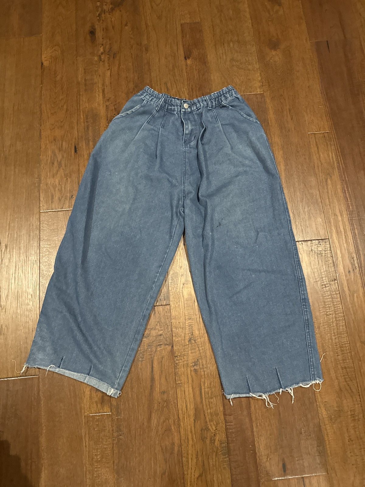 Vintage Baggy Blue “Denim” Balloon Pants Size US 34 / EU 50 - 1 Thumbnail