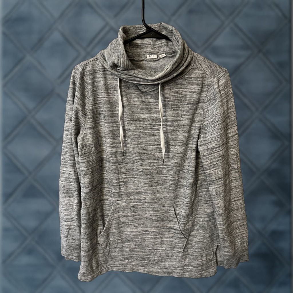 Gap Gap Womens Pullover Sweater Long Sleeve Gray Medium Cowl Drawstring Neck Size M / US 6-8 / IT 42-44 - 1 Thumbnail