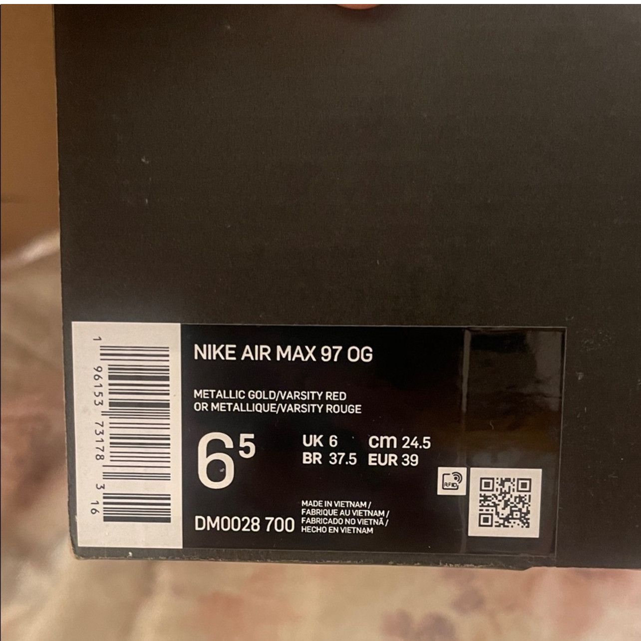 Nike Nike Airmax 97 OG Metallic Gold & Red Size US 6.5 / EU 39-40 - 4 Thumbnail