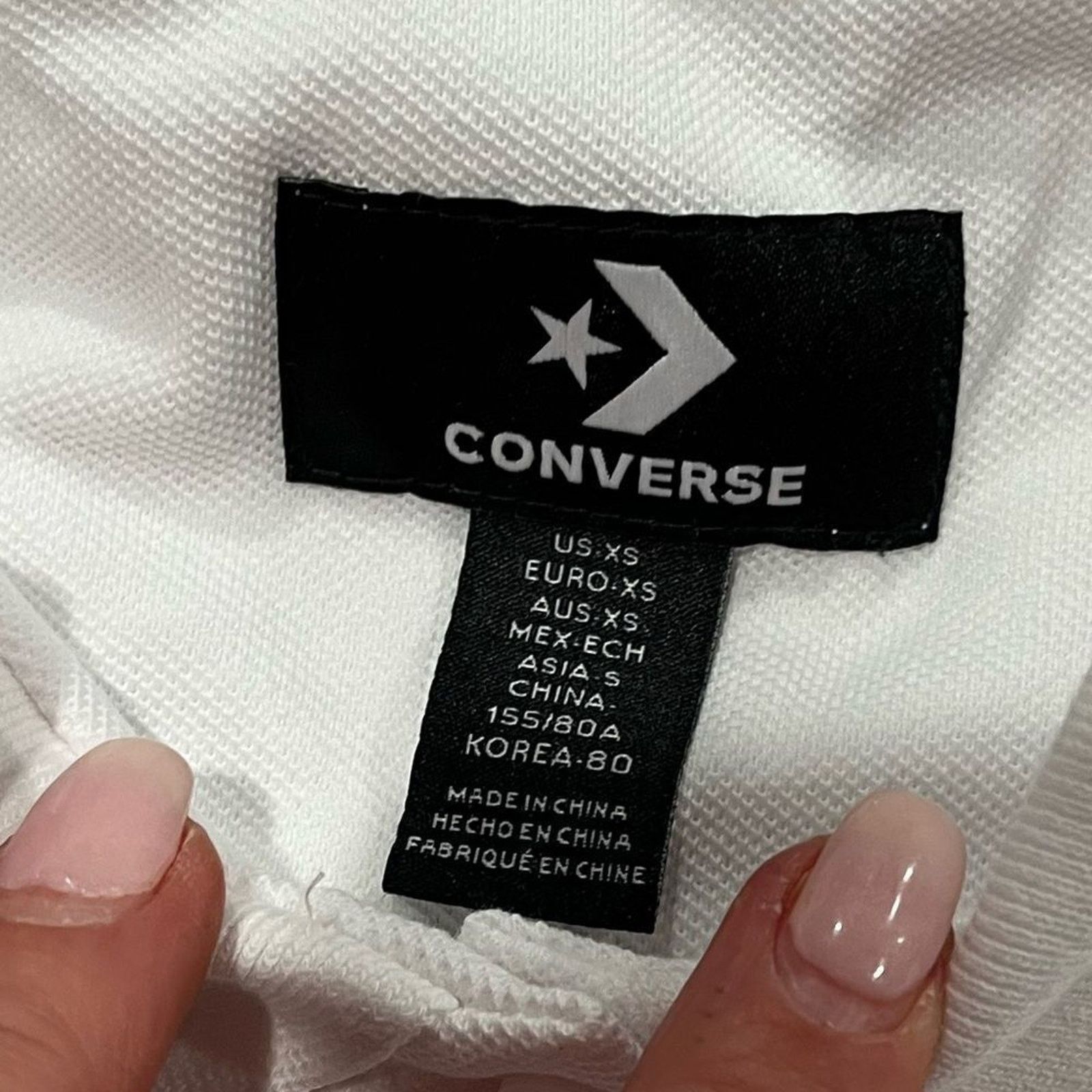 Converse NWOT Converse Casual Polo Shirt Regular Fit White XS Size XS / US 0-2 / IT 36-38 - 3 Thumbnail