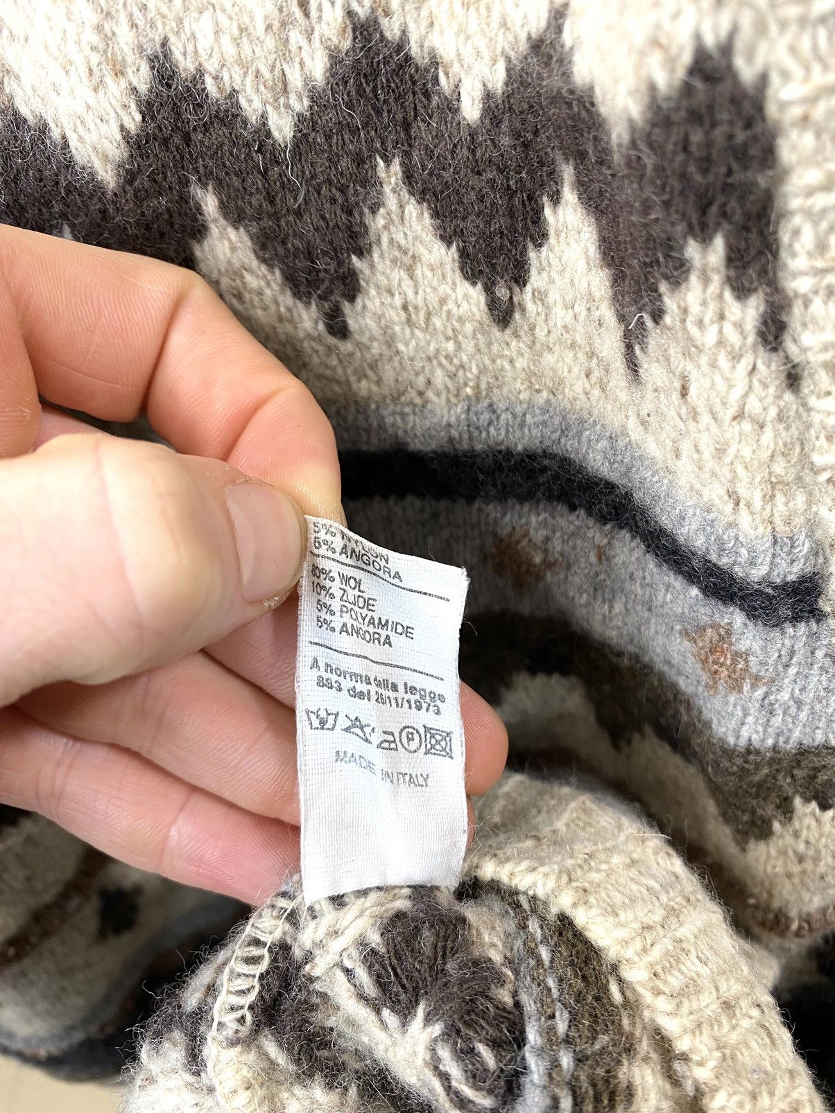 Other Rare! Vintage 80’s Knit Pattern Cardigan Sweater Travis Size US M / EU 48-50 / 2 - 10 Thumbnail