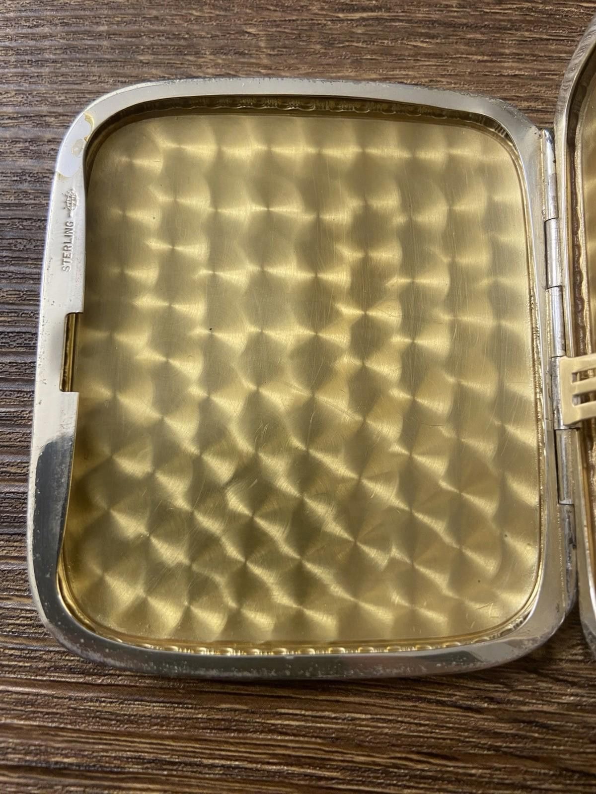 Other 925 Sterling Silver Enamel Floral Etch “ERA” Cigarette Case Size ONE SIZE - 10 Thumbnail