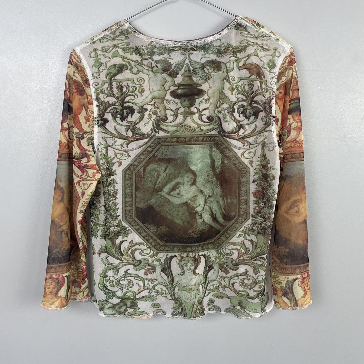 Agolde × Hysteric Glamour Agolde Long Sleeve Angel Renesance Mesh Top y2k Size L / US 10 / IT 46 - 6 Thumbnail