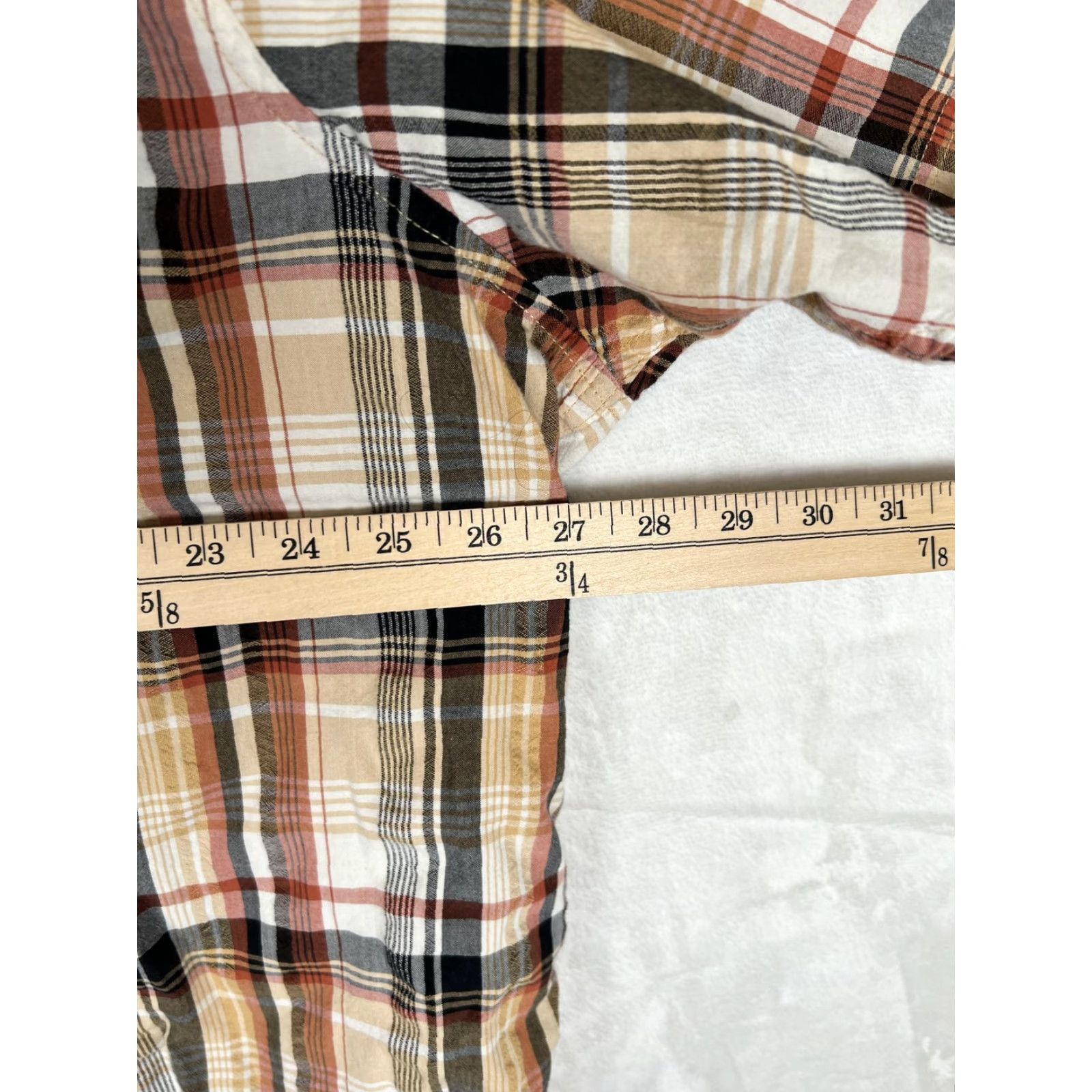 Vintage VINTAGE? (No) RedHead Shirt Mens 3XL Brown Plaid Short Sleeve Button Front Lightweight Casual Size US XXL / EU 58 / 5 - 4 Thumbnail