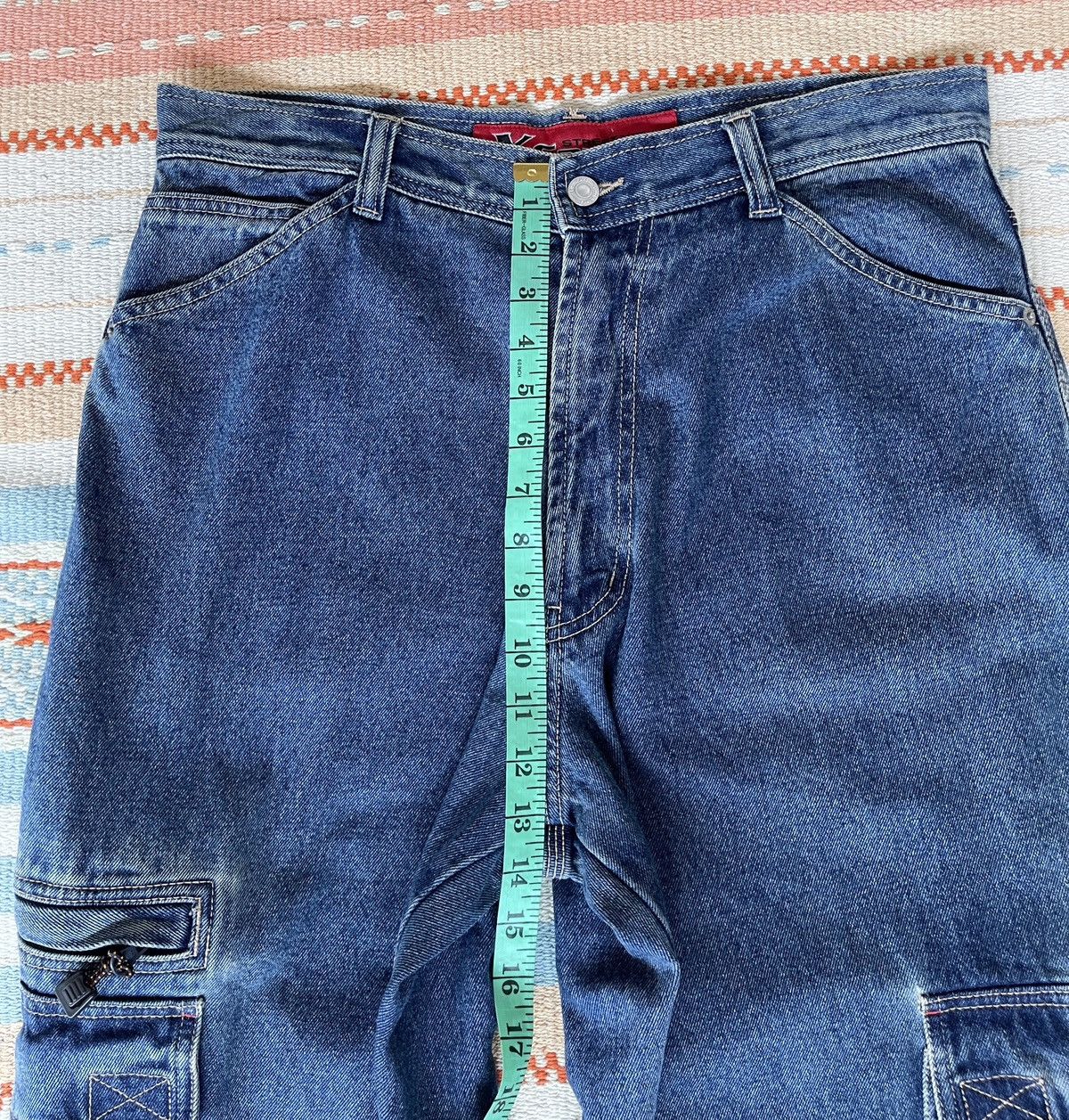 JNCO RARE‼️Vintage’90s🔥X Games🔥Baggy Cargo Jeans Size US 35 - 9 Thumbnail