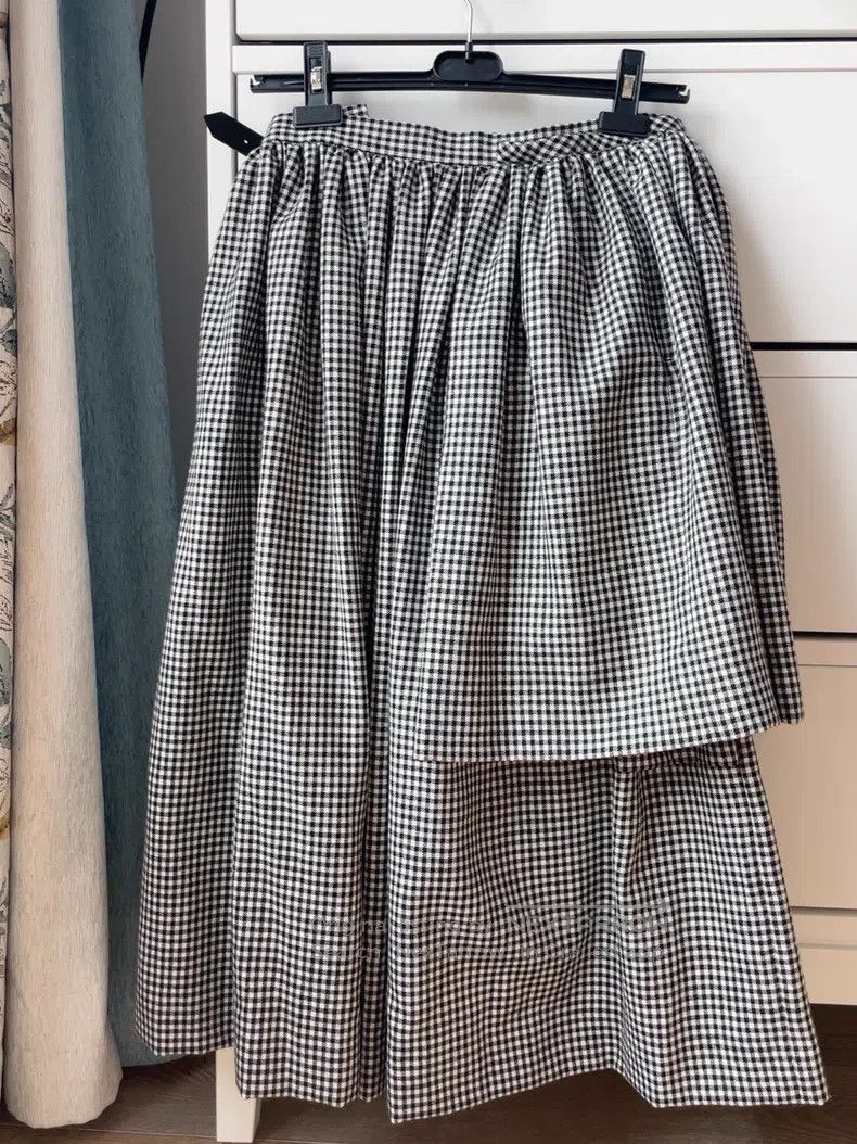Comme des Garcons Comme Des Garcons size S Houndstooth Half Skirt Size 23" - 3 Thumbnail