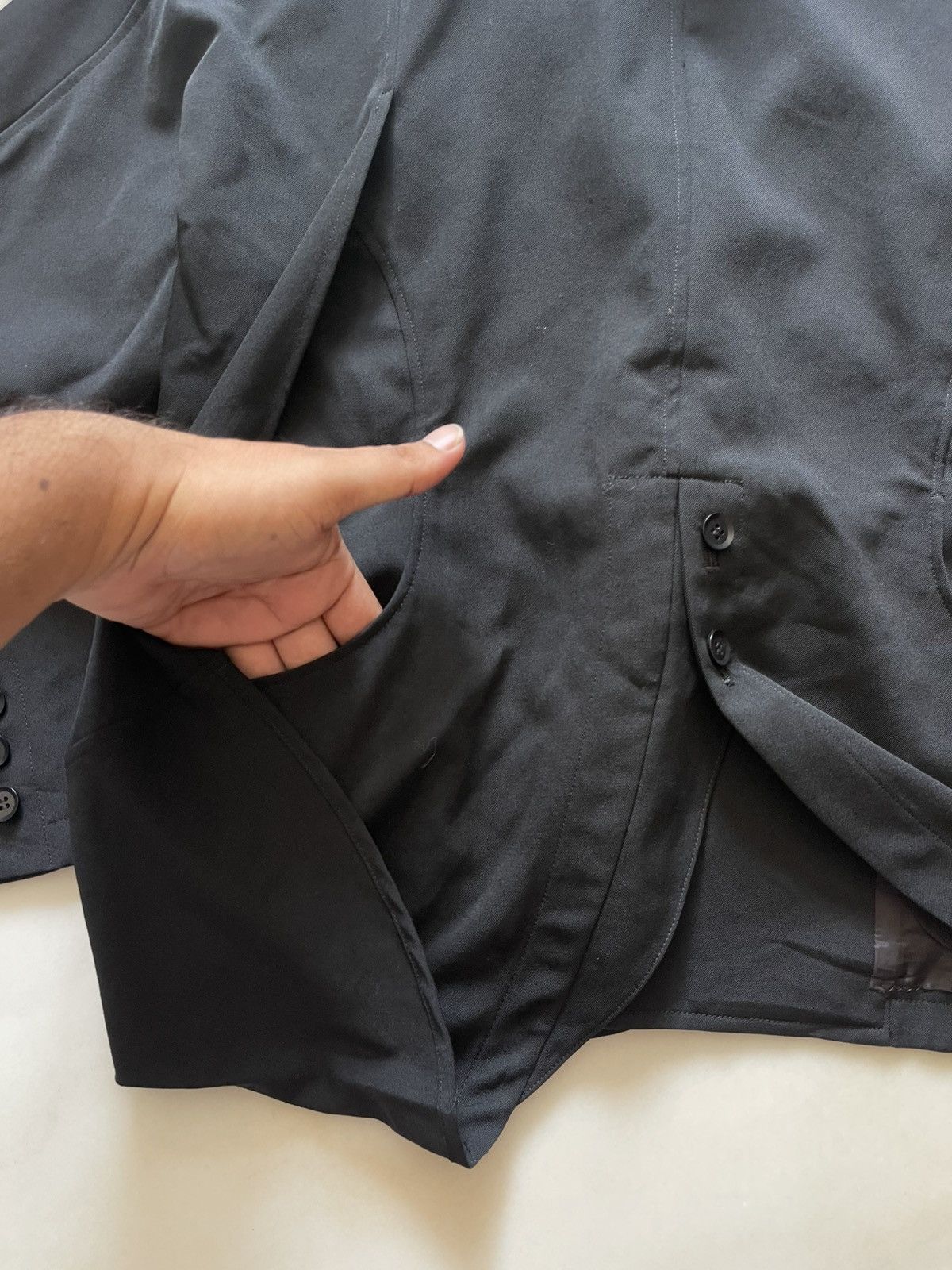 Yohji Yamamoto Yohi Yamamoto + Noir Asymentric Back Pocket Design 10 Size US S / EU 44-46 / 1 - 6 Thumbnail