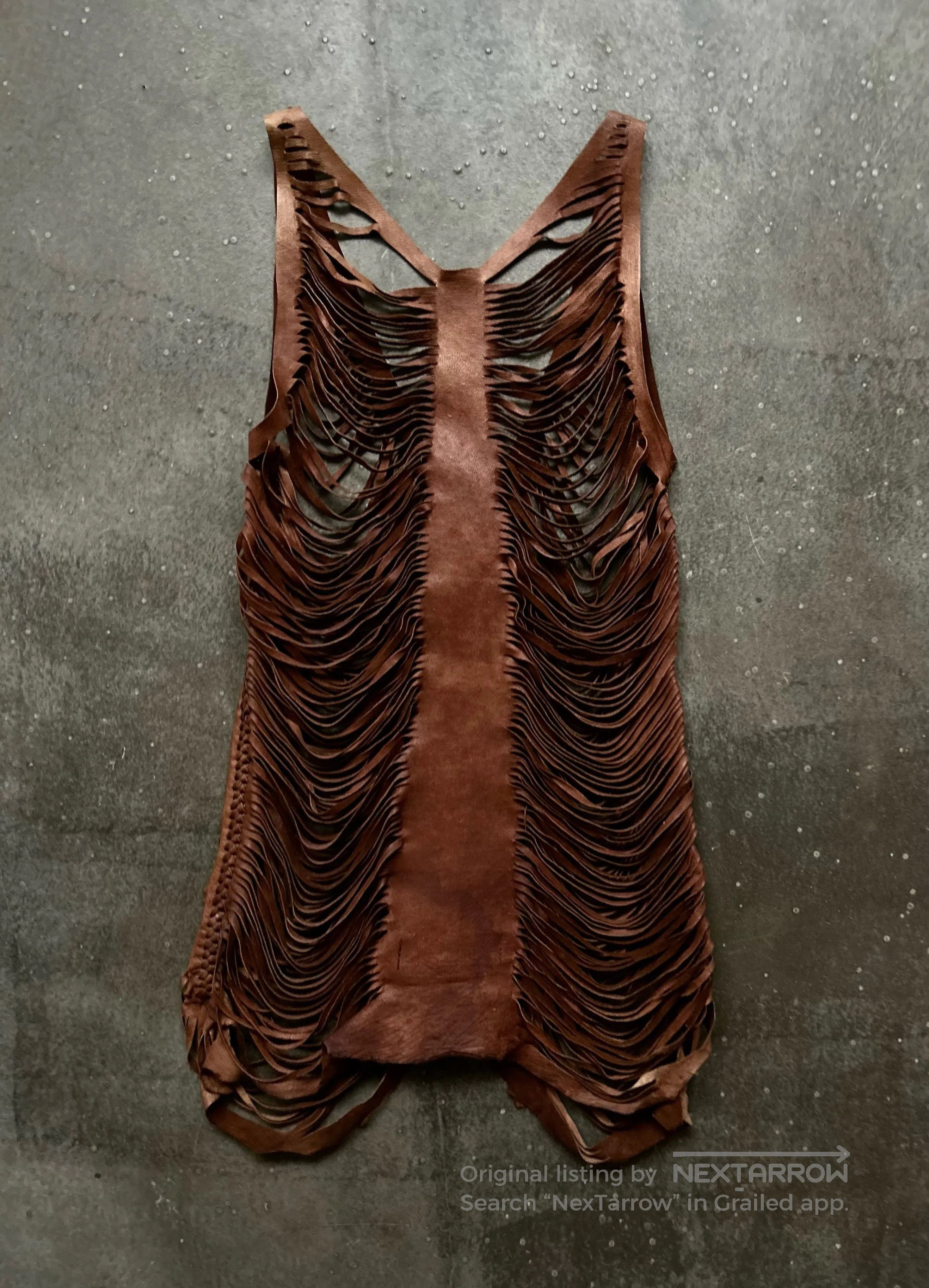 Share Spirit Homme SHARE SPIRIT Amber Hollow-Out Goat Leather Vest. Size US S / EU 44-46 / 1 - 8 Thumbnail