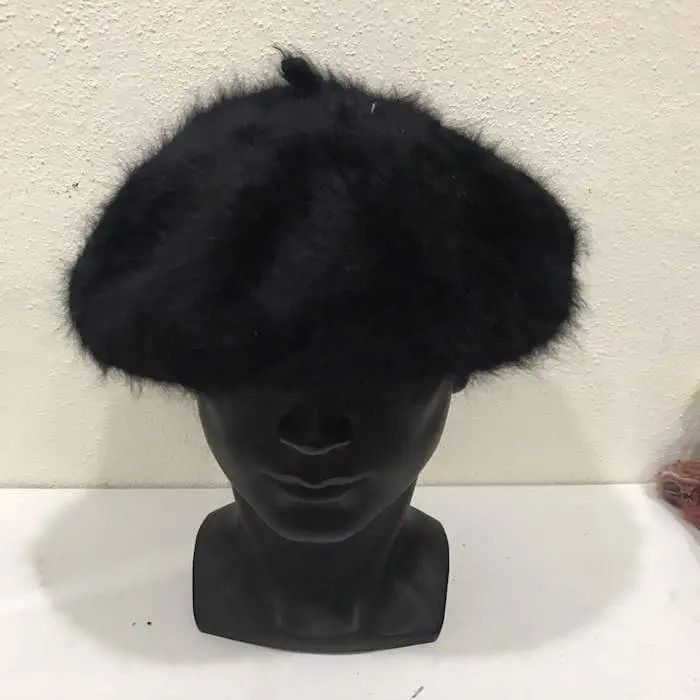 Japanese Brand × Vintage Angora Fleece Beanie Hat Size ONE SIZE - 3 Thumbnail