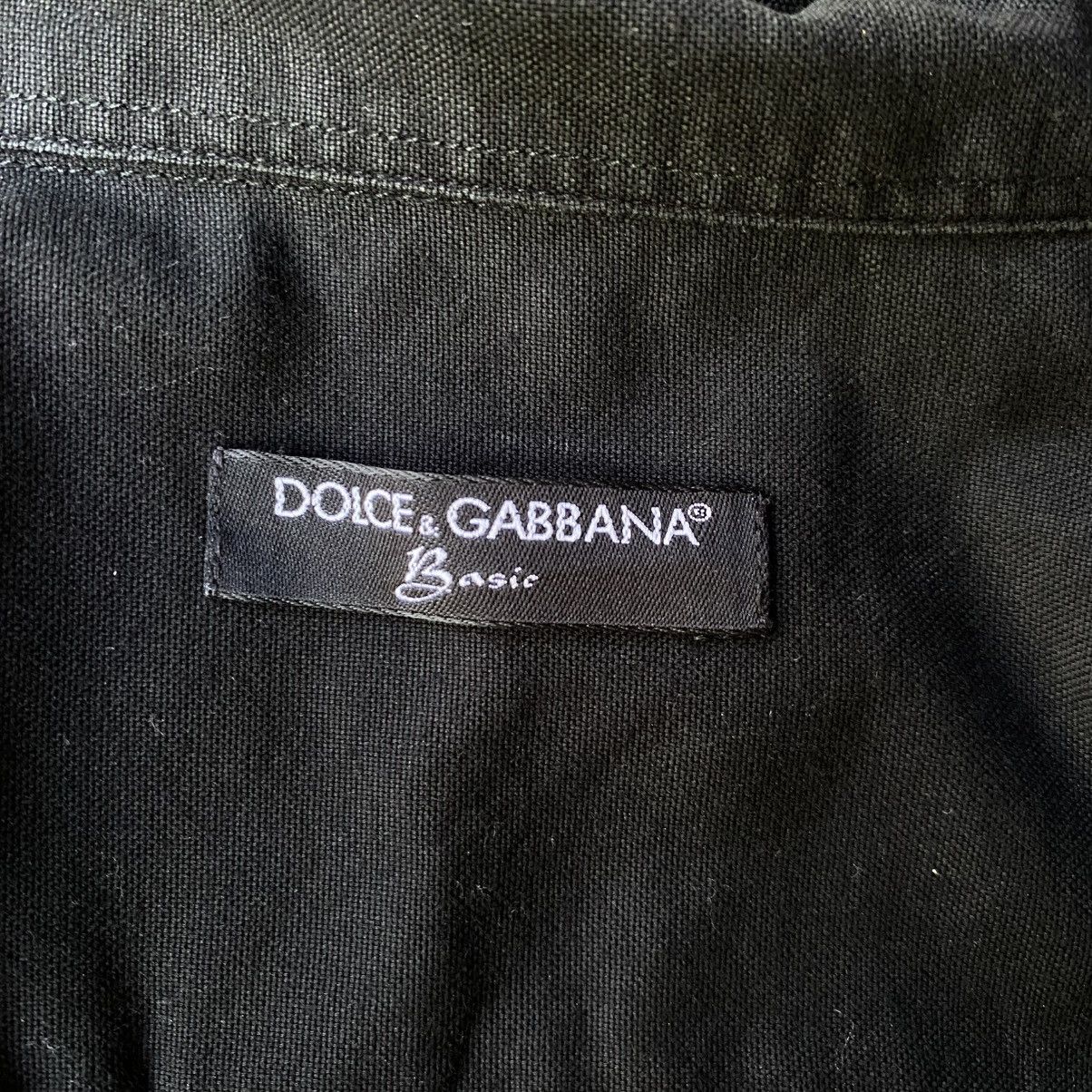 Dolce & Gabbana Dolce & Gabbana Black Fitted Long-Sleeve Collared Shirt Size S / US 4 / IT 40 - 16 Thumbnail