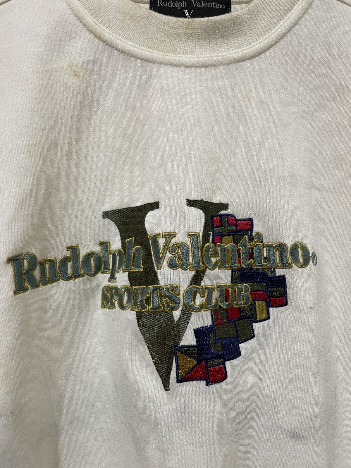 Valentino Rudolph Valentino LongSleeve Sweatshirt Big Logo Embroidery Size US M / EU 48-50 / 2 - 4 Thumbnail