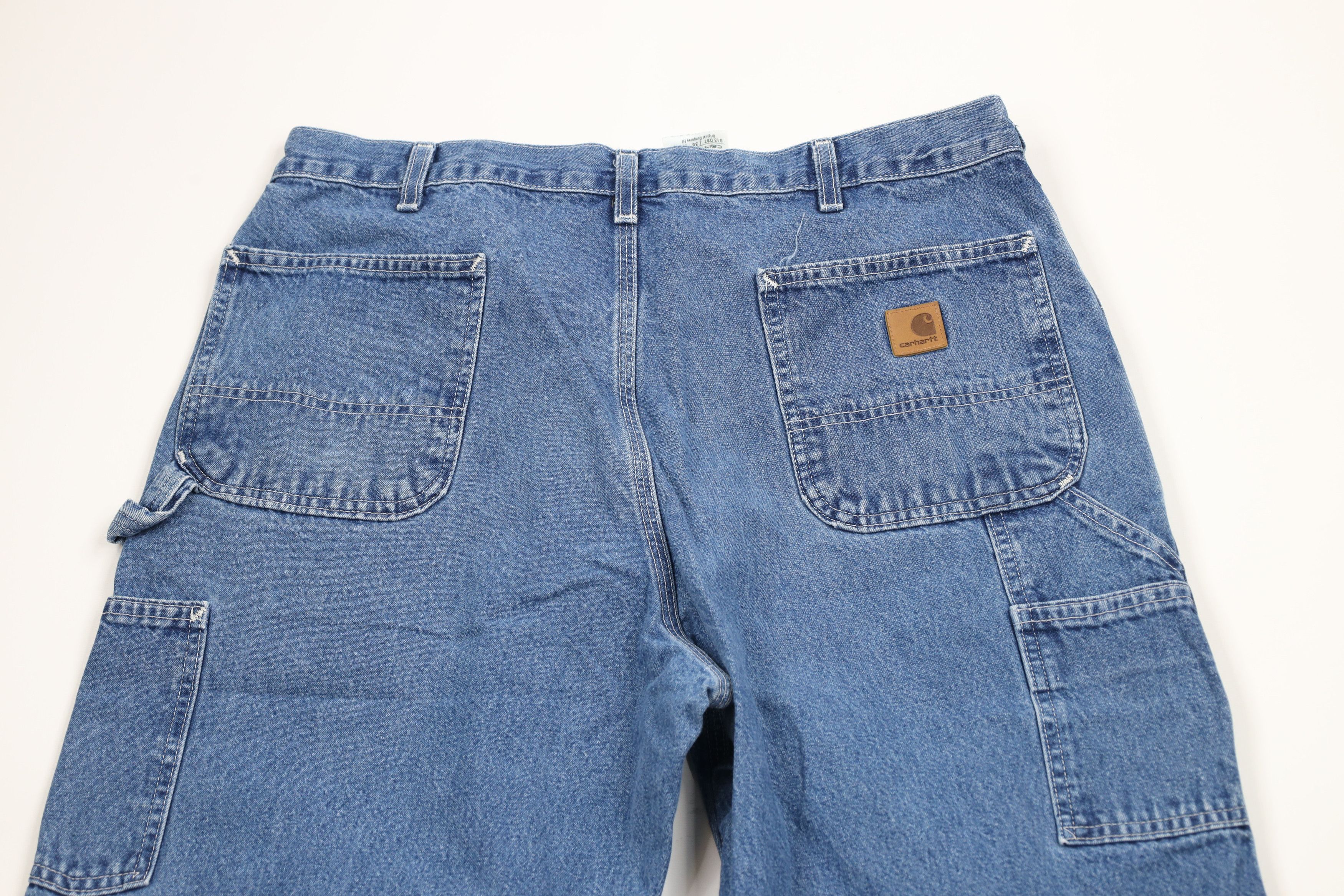 Carhartt × Vintage Vintage Carhartt Out Wide Leg Dungaree Denim Jeans Blue Size US 38 / EU 54 - 9 Thumbnail