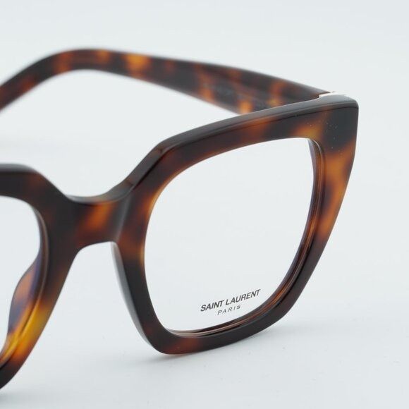 Saint Laurent Paris Saint Laurent SL M143 OPT 003 Eyeglasses Havana 51mm Square Size ONE SIZE - 5 Thumbnail