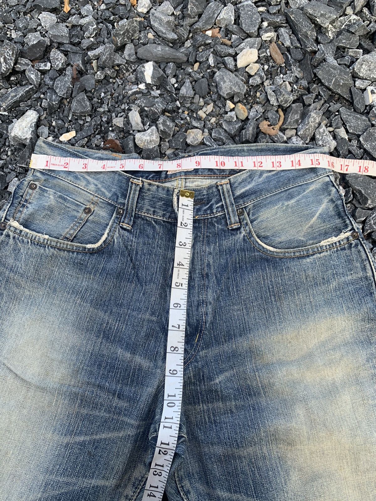 Edwin VINTAGE EDWIN 505Z SELVEDGE RUSTY JAPANESE DISTRESSED DENIM Size US 32 / EU 48 - 20 Thumbnail