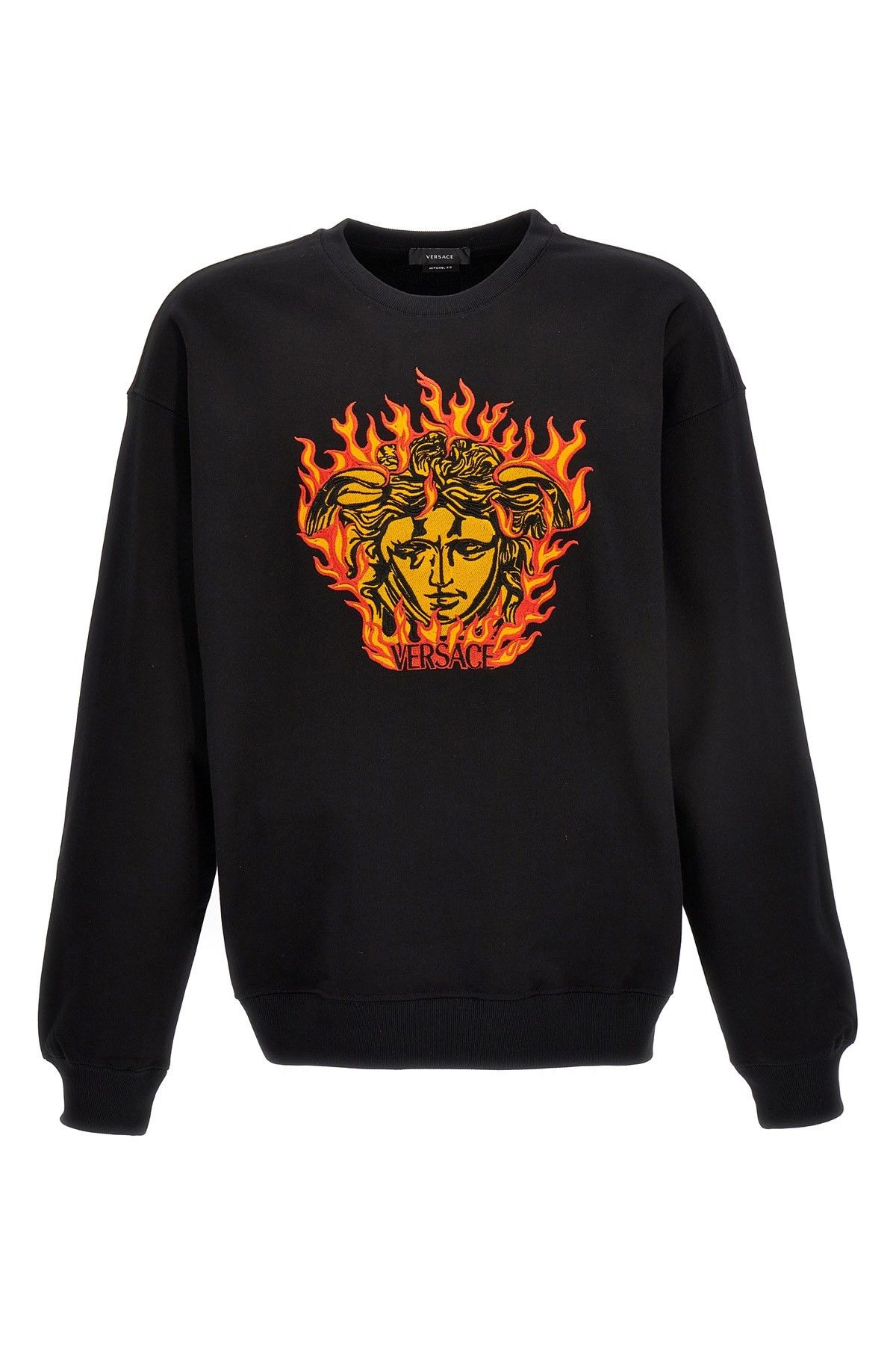 image of Versace 'medusa Flame' Sweatshirt in Black, Men's (Size XL)