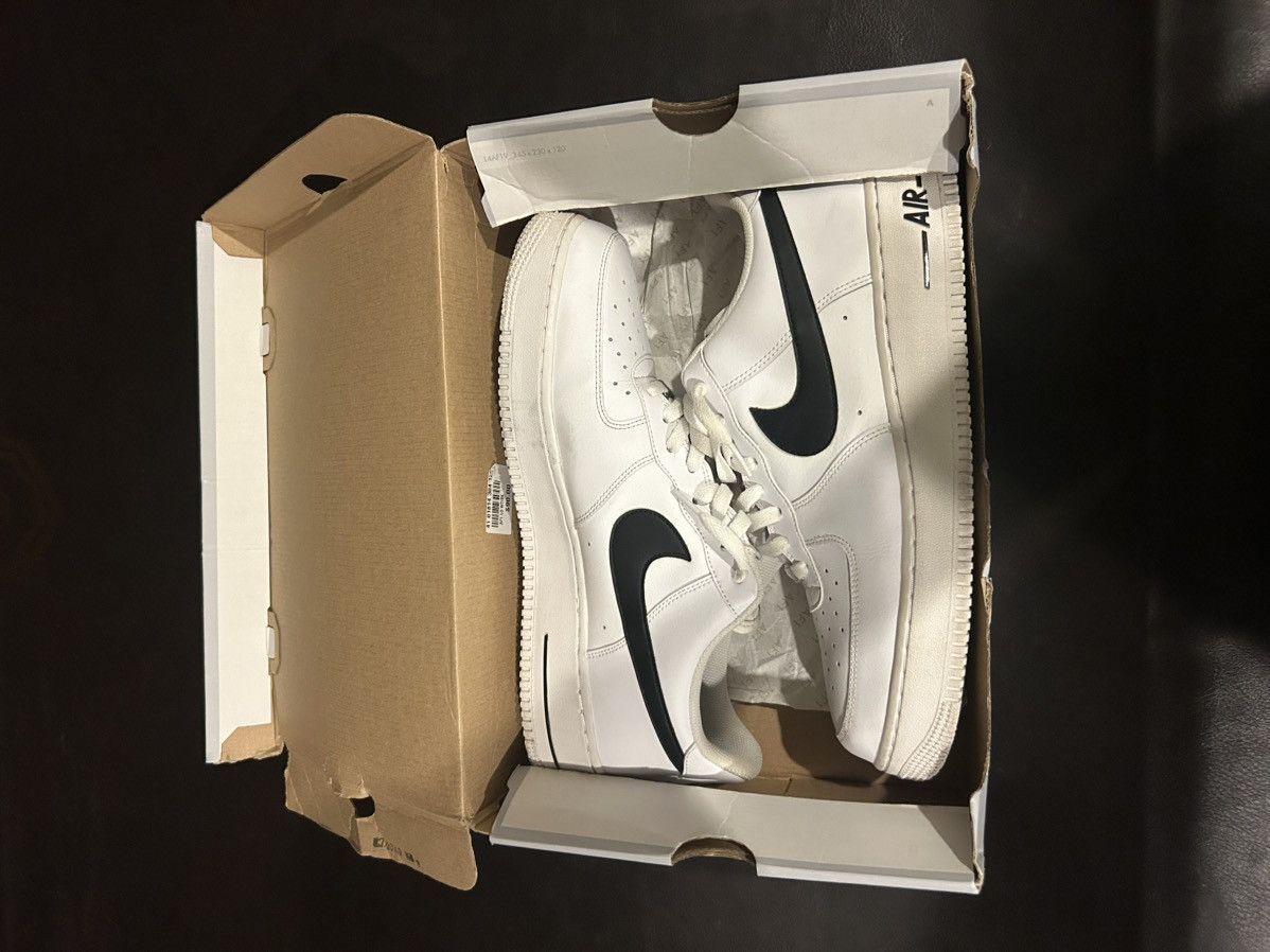 Nike Airforce 1 Black and White Size US 12 / EU 45 - 5 Thumbnail