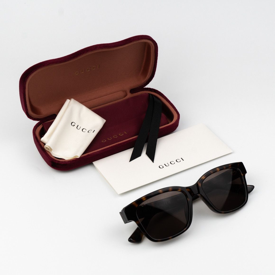 Gucci NEW Gucci GG1716S 002 Havana Brown Square Unisex Sunglasses Size ONE SIZE - 9 Thumbnail