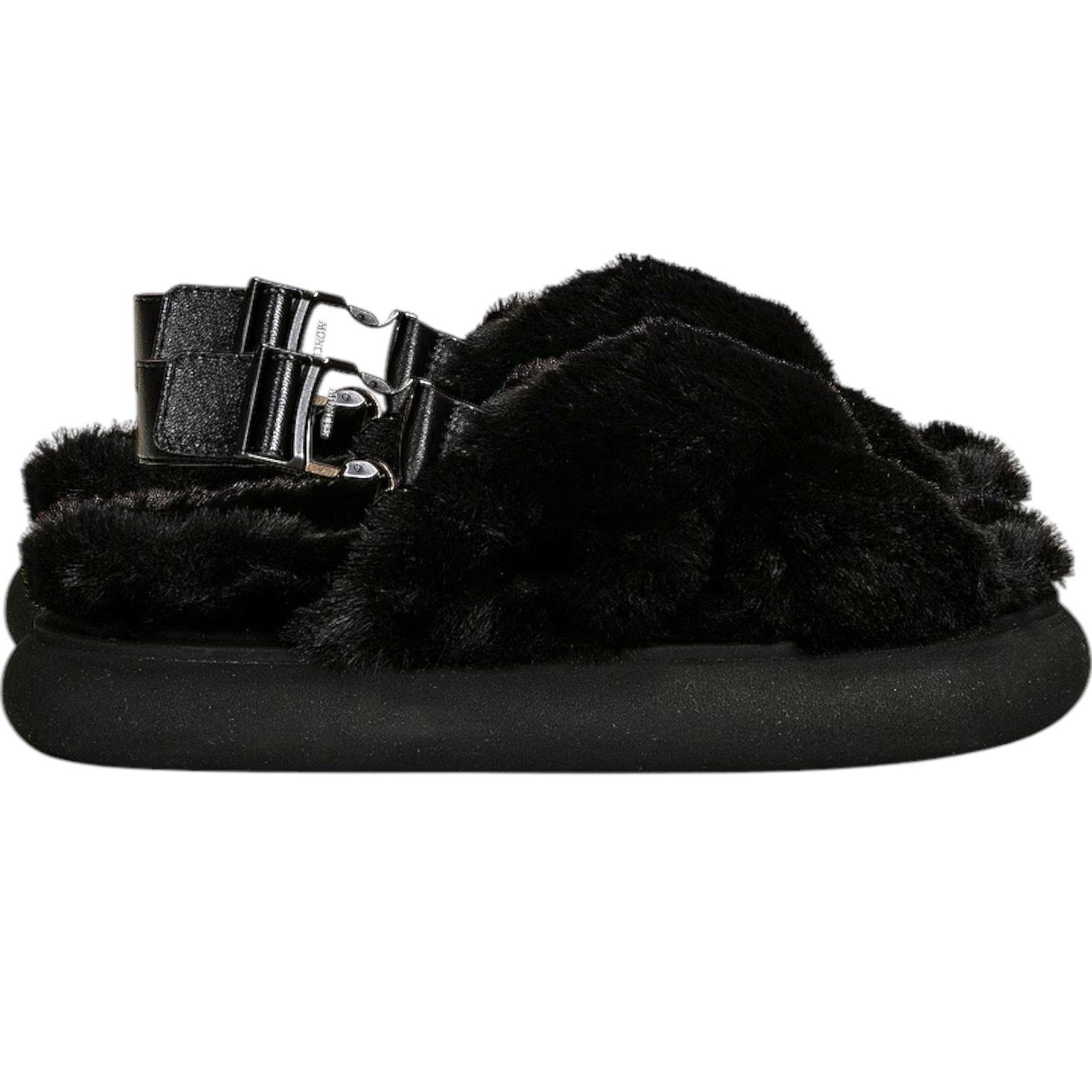 Moncler MONCLER Solarisse Faux Fur Slingback Sandals, IT37/US7 Size US 7 / IT 37 - 2 Thumbnail